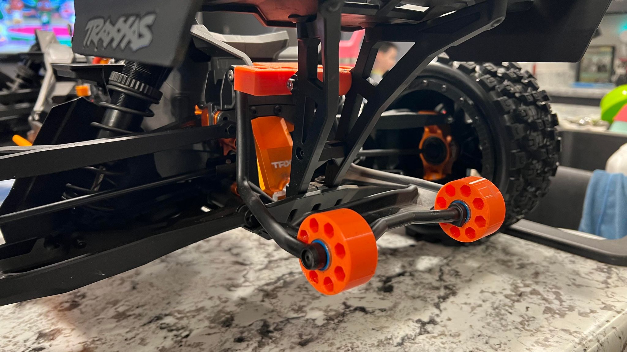 Wheelie Bar Wheels (w/ Bearings) - Compatible w/ Traxxas X-Maxx, XRT & More - Picture 10 of 11