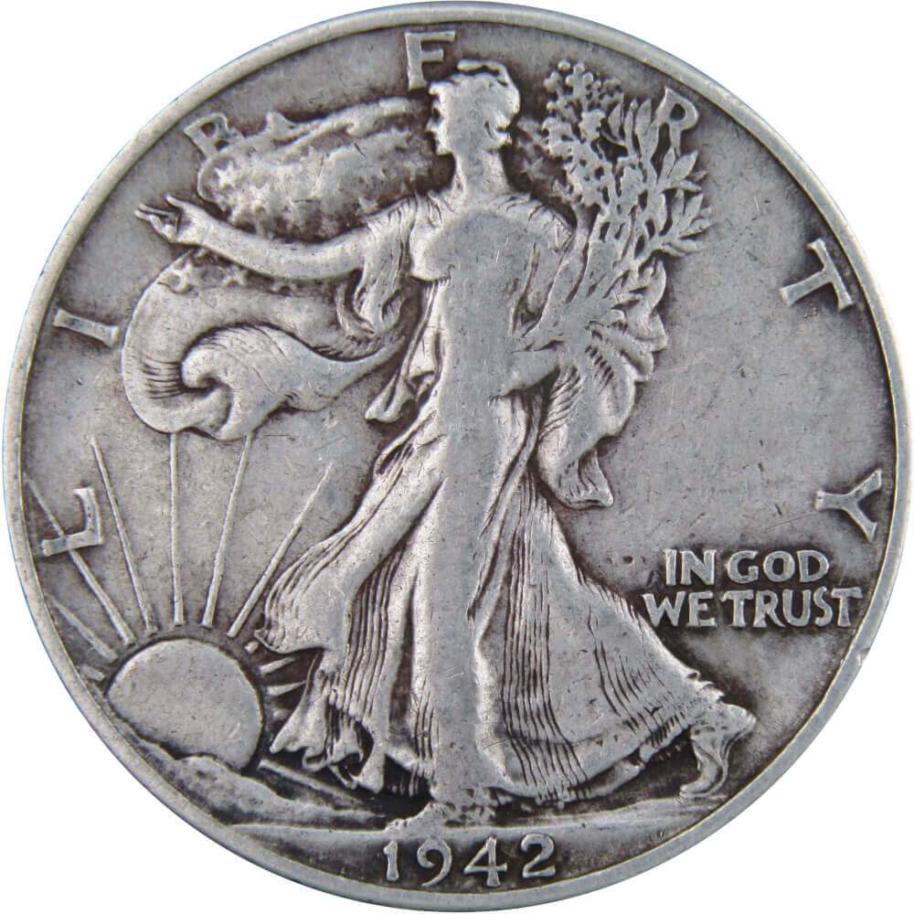 1942 D Liberty Walking Half Dollar Circulated Silver 50c Coin | eBay