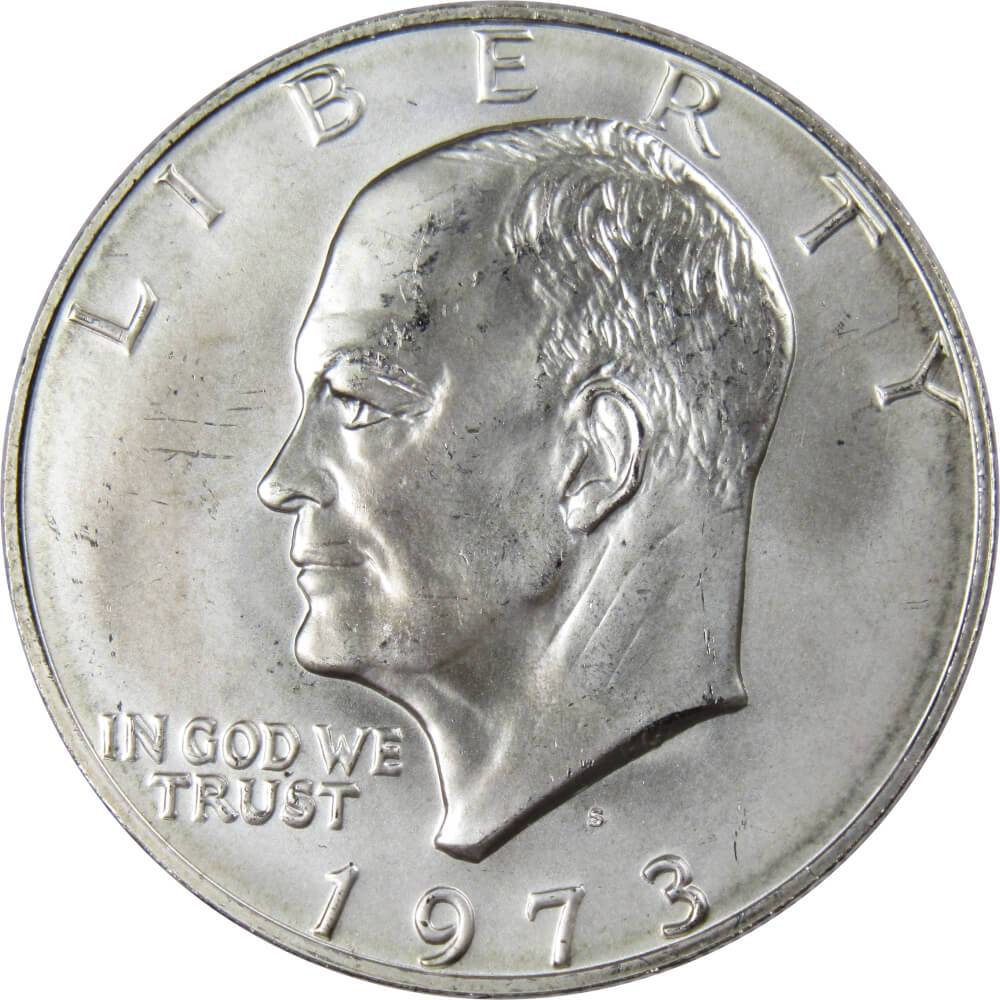 moneyさま 1973 S Eisenhower Dollar BU Uncirculated Mint State 40