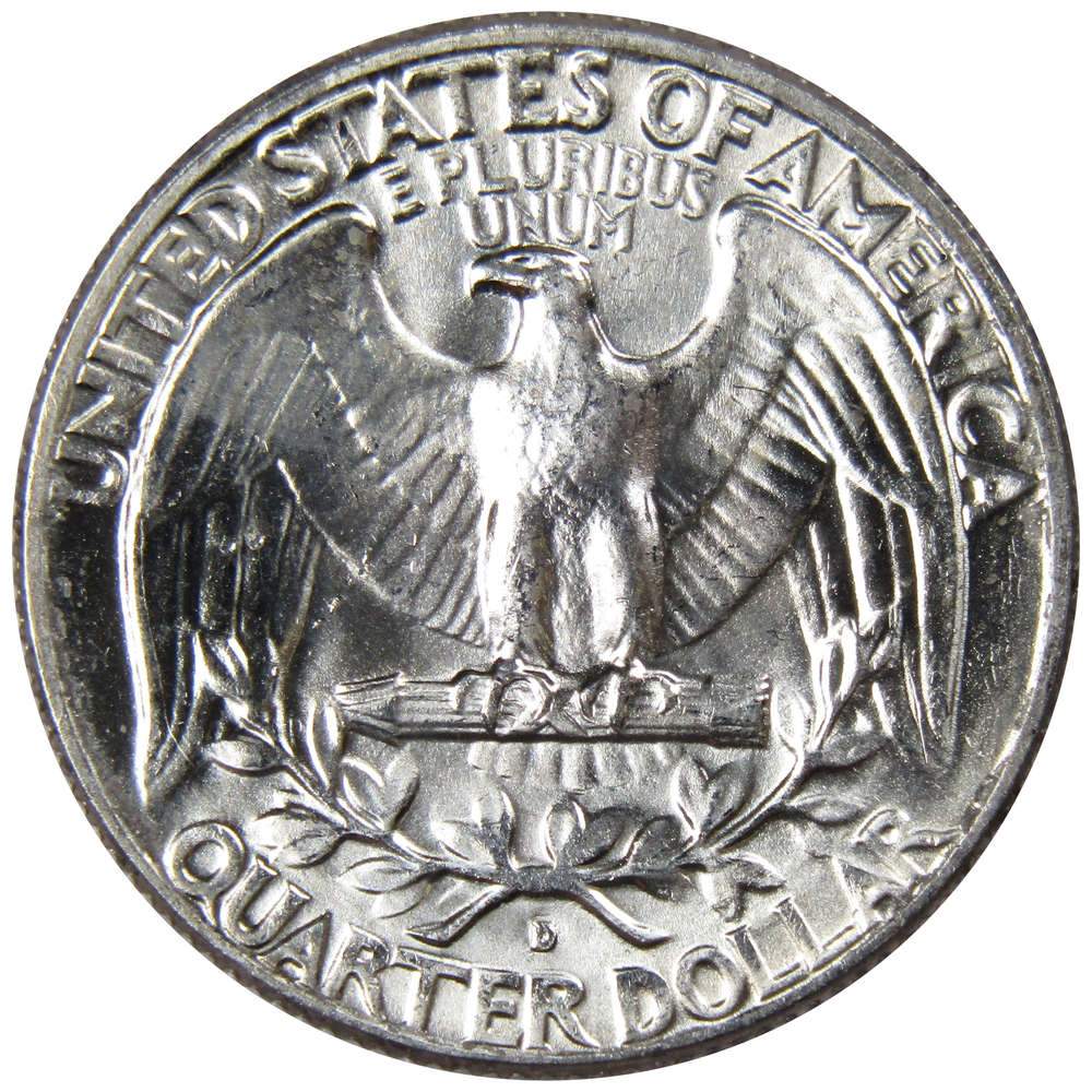 1963 D Washington Quarter BU Uncirculated Mint State 90% Silver