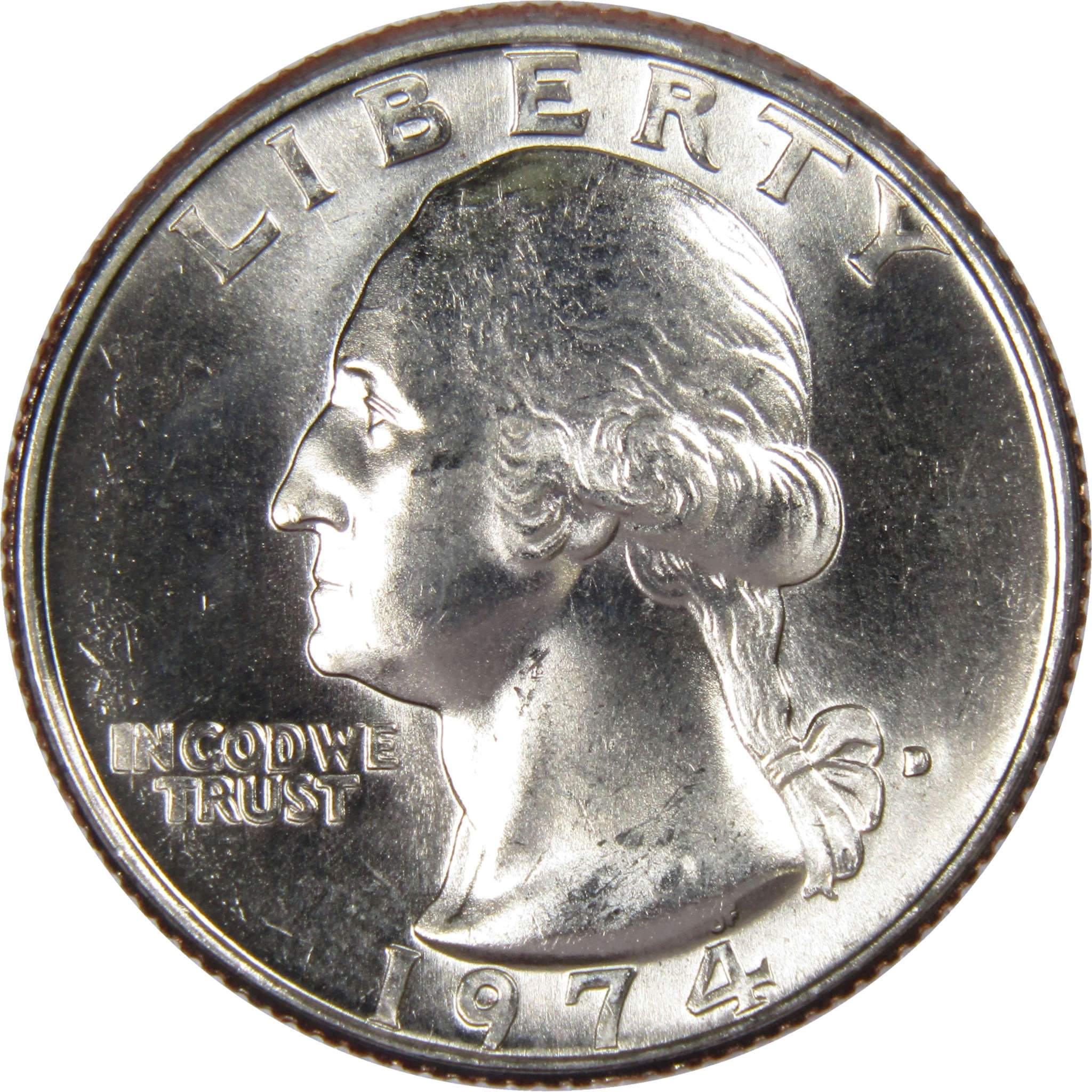 1974 D Washington Quarter BU US Coin