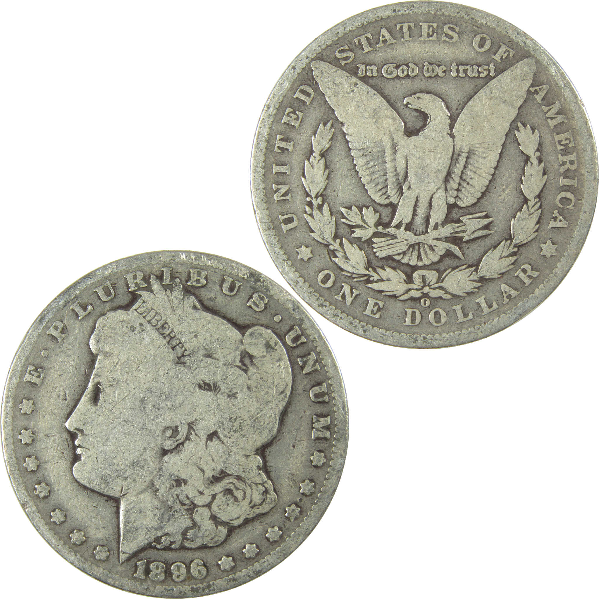 1896 モルガン シルバー ダラー コイン、アメリカ合衆国 90% シルバー