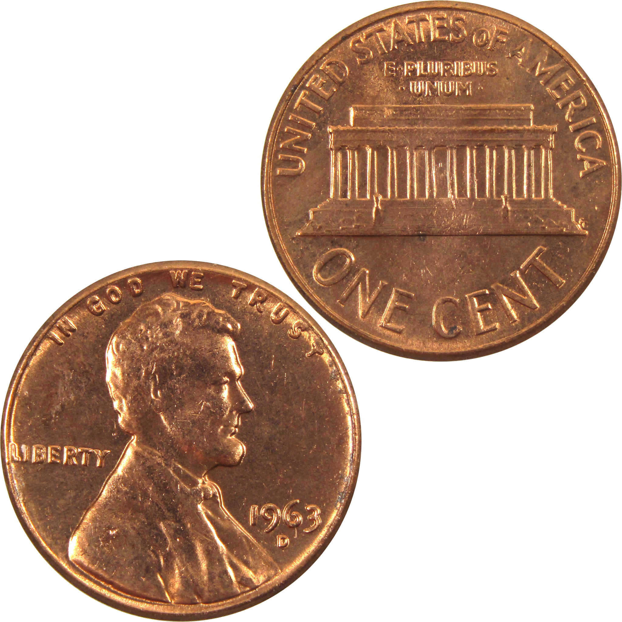 1963 D Lincoln Memorial Cent BU Uncirculated Penny 1c Coin | eBay