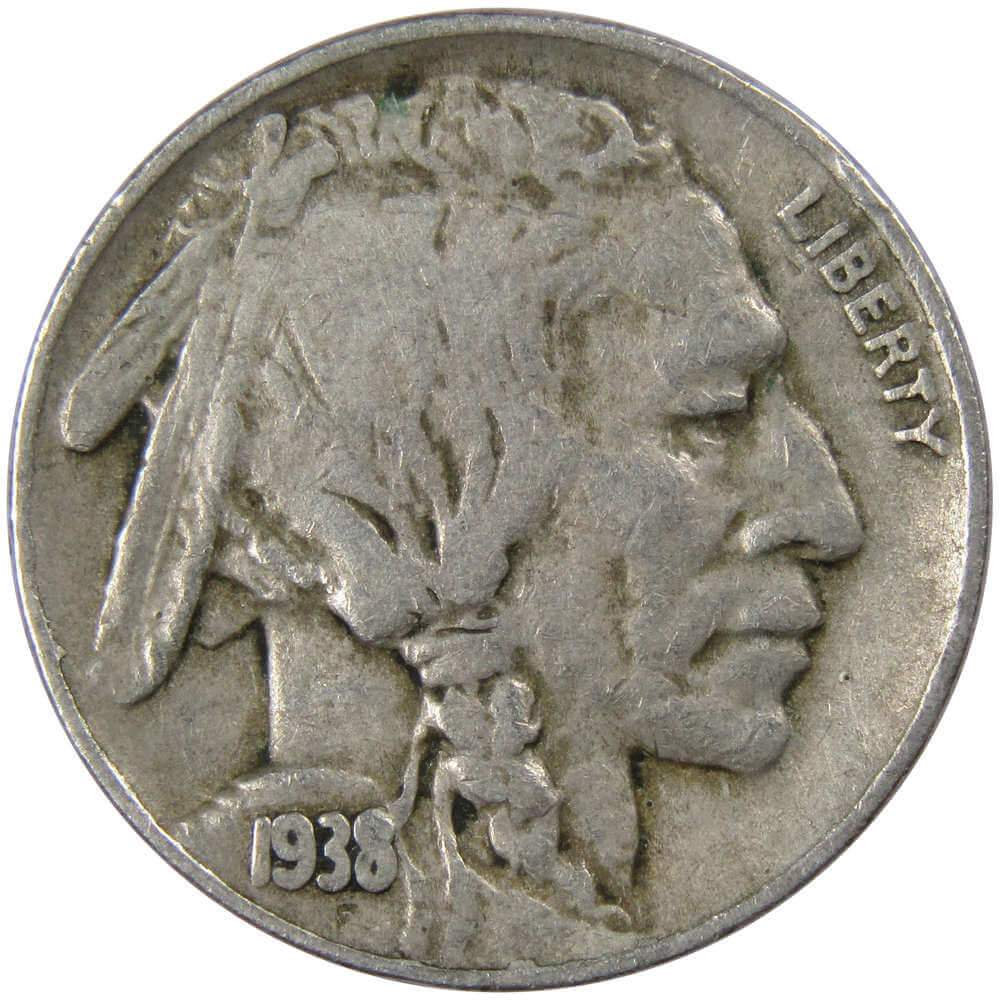 1938 D Indian Head Buffalo Nickel 5 Cent Piece F Fine 5c US Coin Collectible eBay