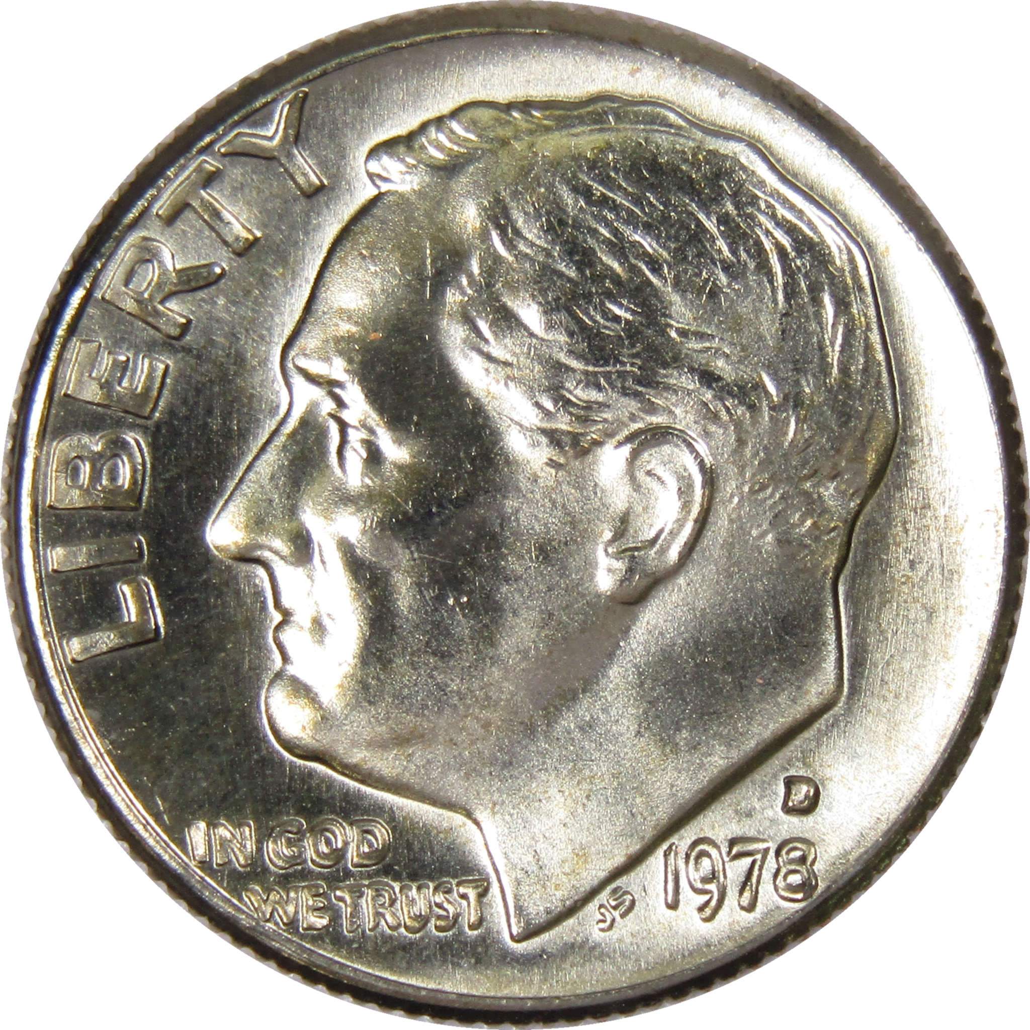 1978 D 10c Roosevelt Dime US Coin BU Uncirculated Mint State