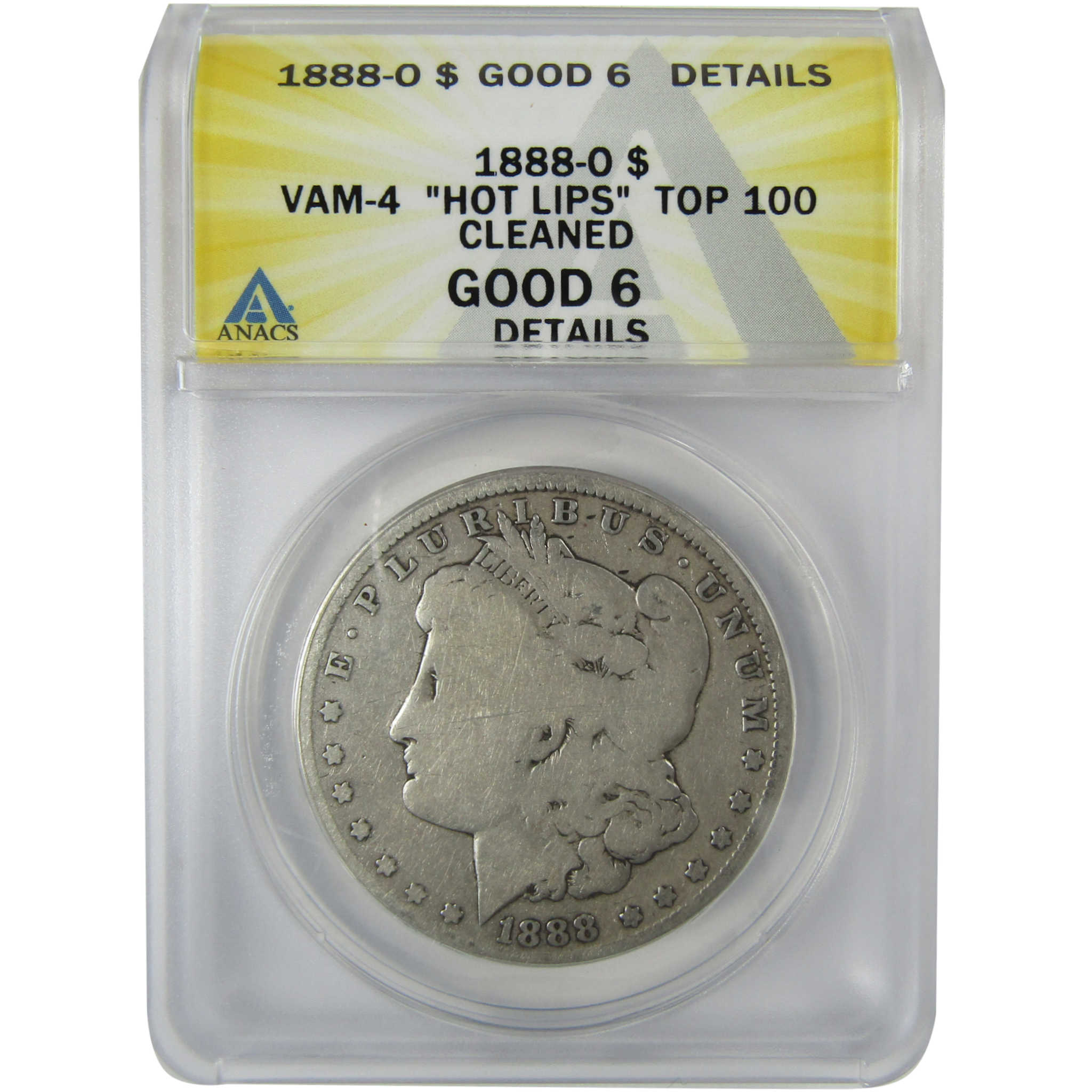 希少品　ローカスギアソリスシル　アスペンゴールド　美品中古 1888 O VAM-4 Hot Lips Morgan Silver Dollar G 6 Details ANACS SKU