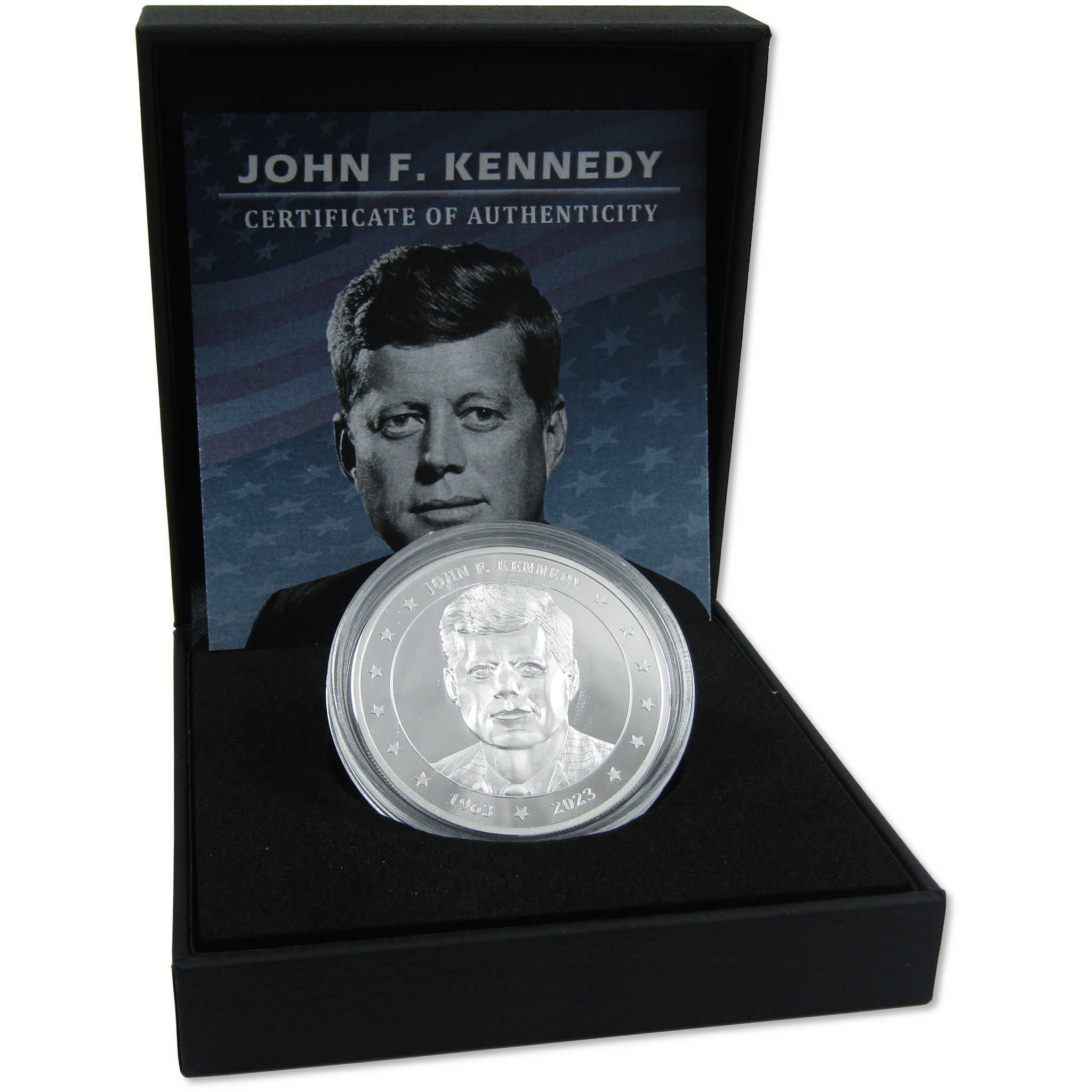 【サモア2023年$2ドル／ゴ―ルデンイ―グル銀貨】１オンス／高浮彫プルーフ John F Kennedy 1 oz .999 Silver $2 Proof Coin 2023 Fiji COA | eBay