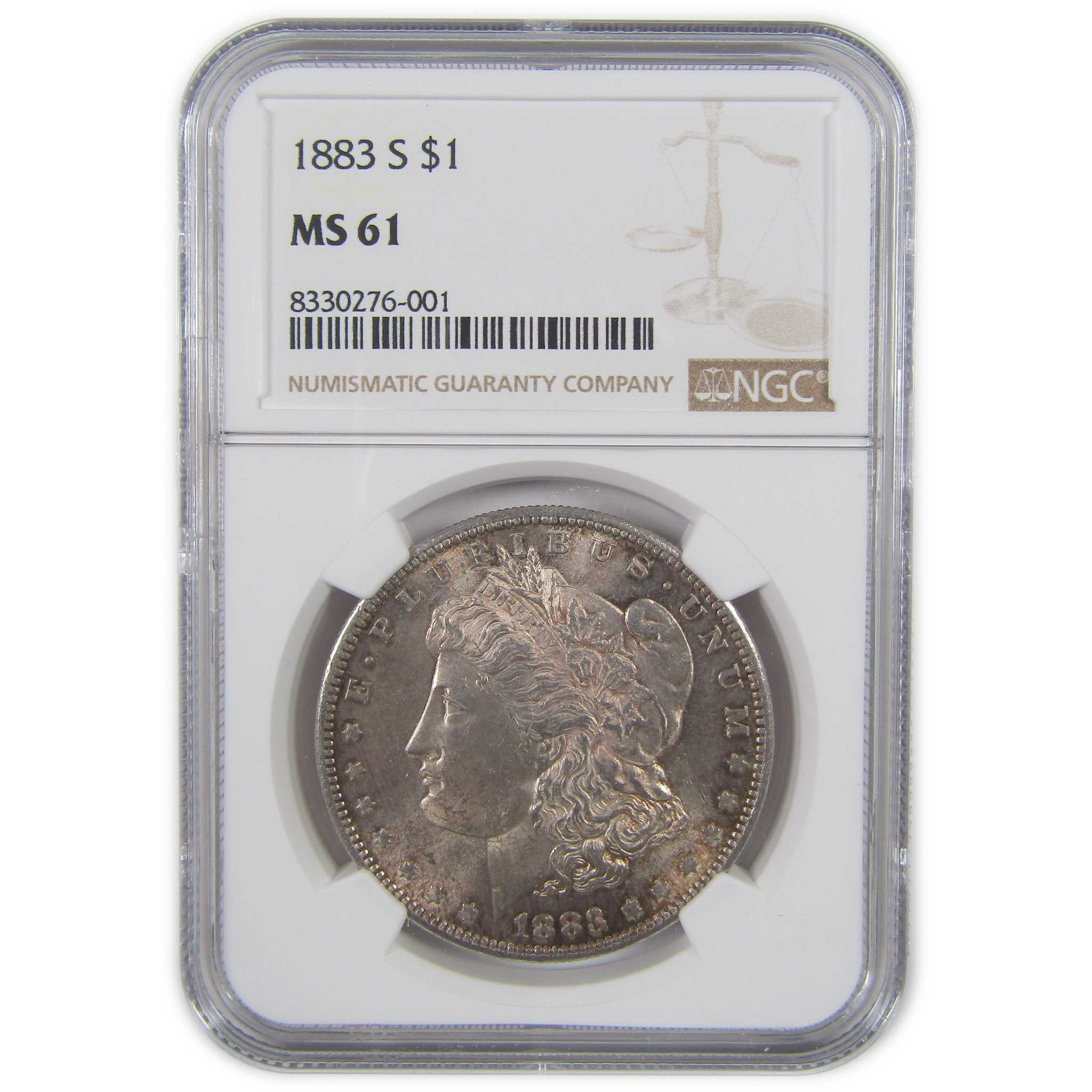 1883 S Morgan Dollar MS 61 NGC Silver Uncirculated $1 Coin SKU:I18246