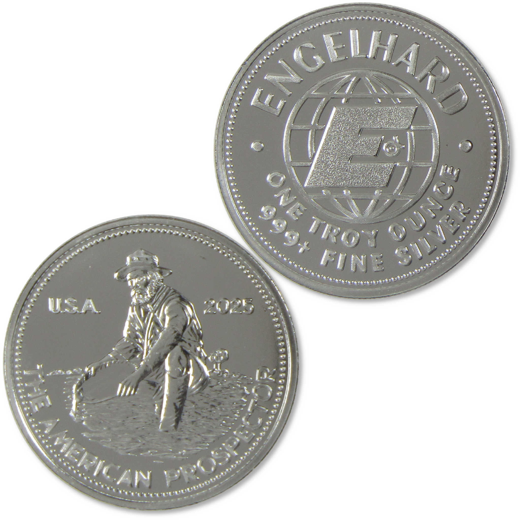 AMERICAN PROSPECTER 1オンスシルバー 2025 Engelhard American Prospector 1 oz .999 Silver Round