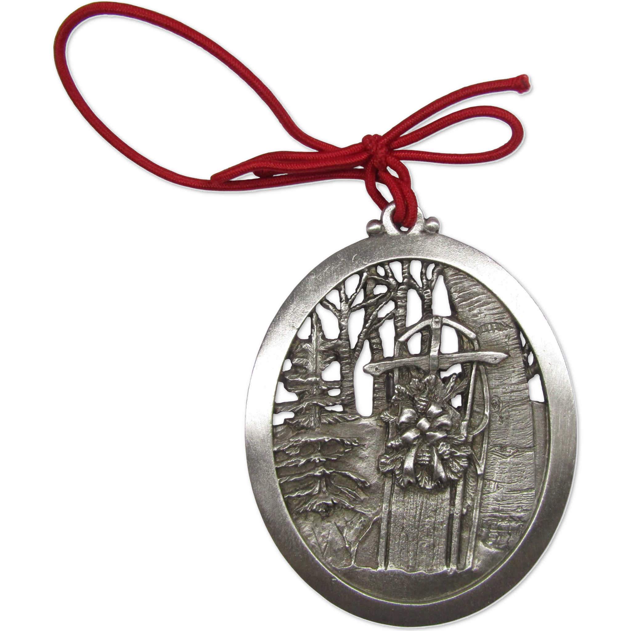 Snow Sled Pewter Christmas Tree Ornament Holiday Decoration Gift eBay
