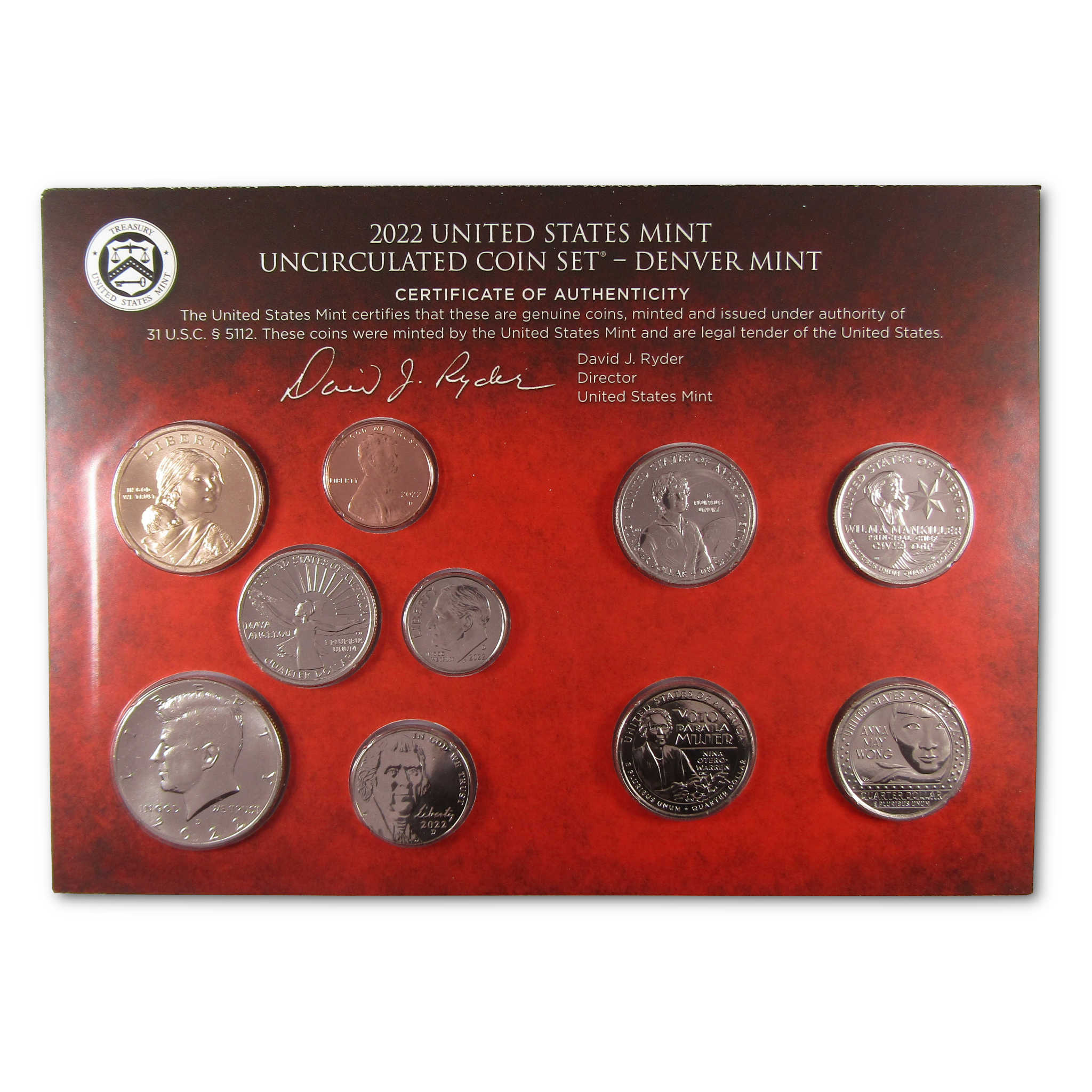 2022 Uncirculated Coin Set U.S Mint Government Packaging OGP