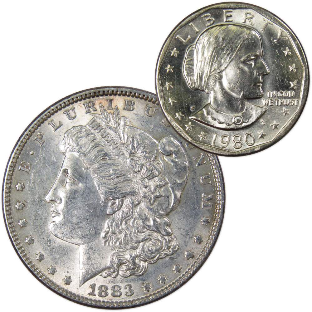 1883 $1 Morgan Silver Dollar US Coin AU About Uncirculated