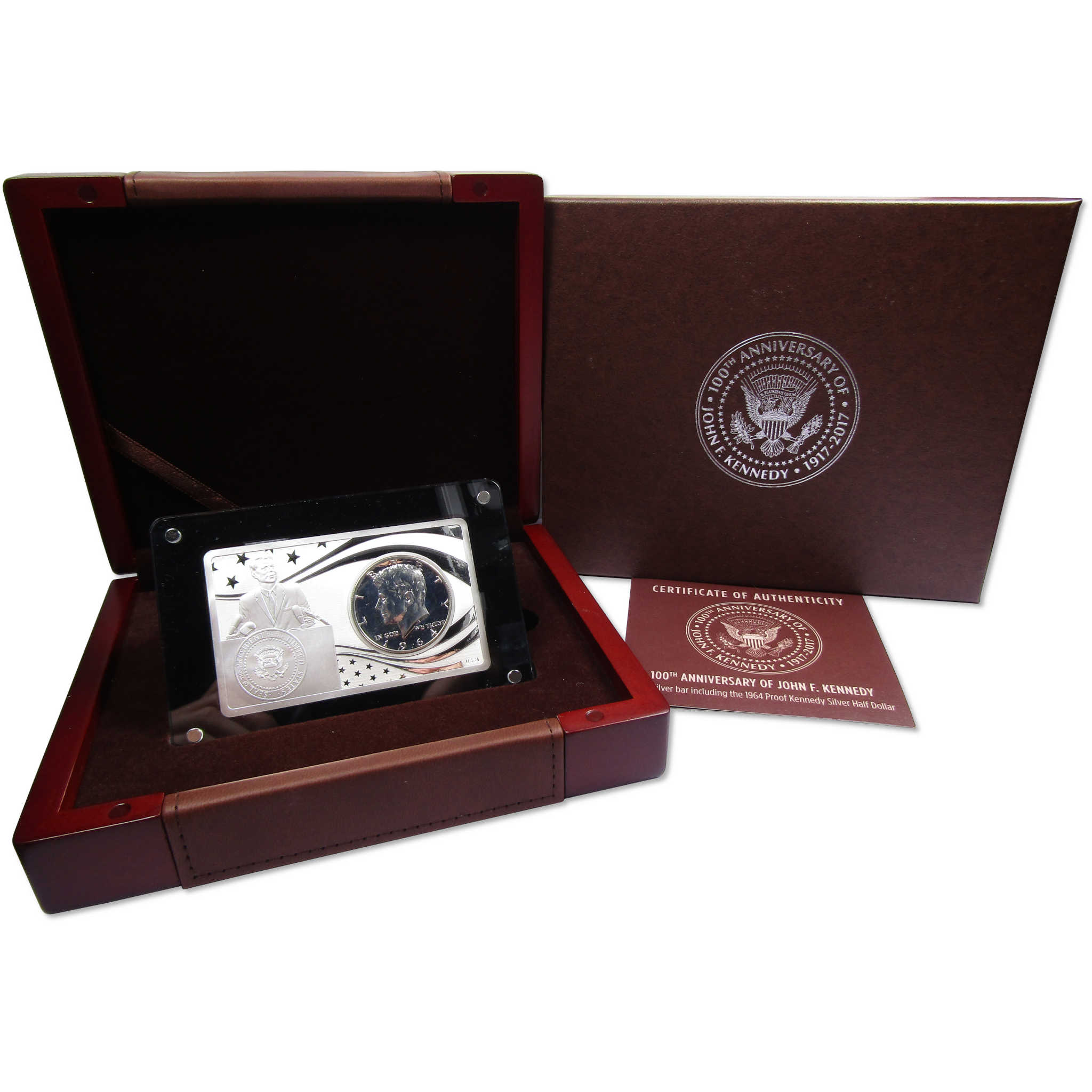 2017 100th Anniversary of John F Kennedy 2 oz Silver Coin & Bar