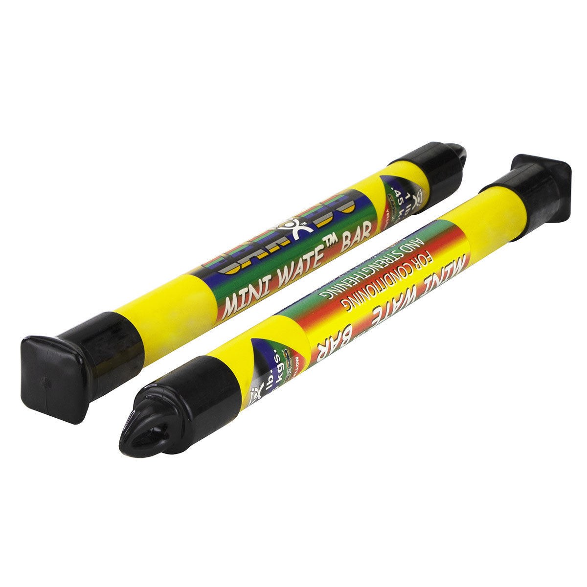 CanDo Mini WaTE Bar, Yellow, 1 lb., Pair