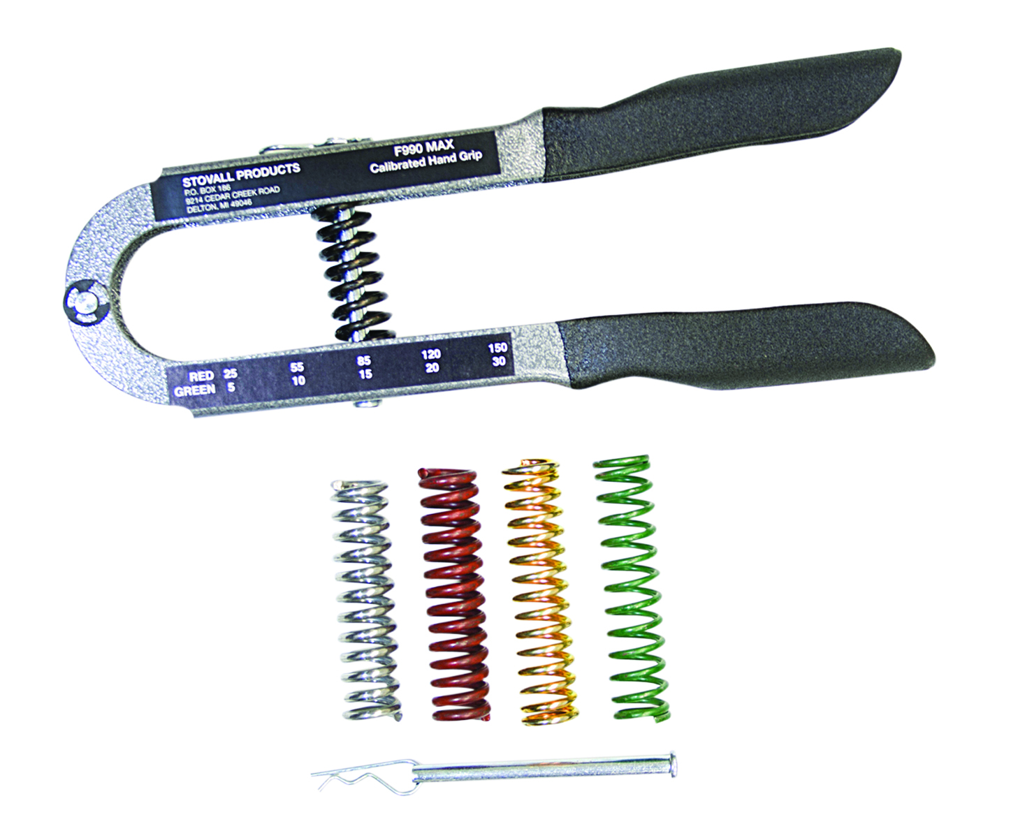 Power Hand Grip - Pro - 5-Spring Variable Tension (5 - 150 Lb)