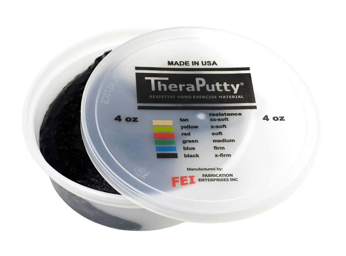 Cando Theraputty Standard Hand Exercise Putty - 4 oz - Black - X-firm