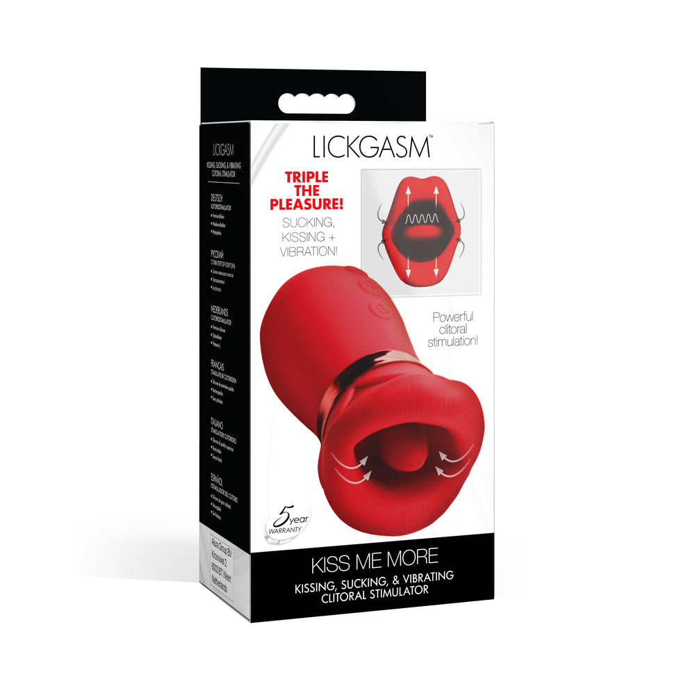 Lickgasm Kiss Me More - Licking Sucking Vibrating Clitoral Stimulator