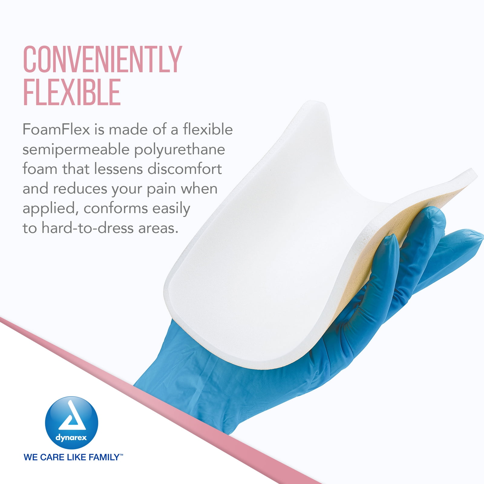 Dynarex FoamFlex Foam Dressings Non-Adhesive Waterproof Sterile 120/Case - Picture 9 of 24