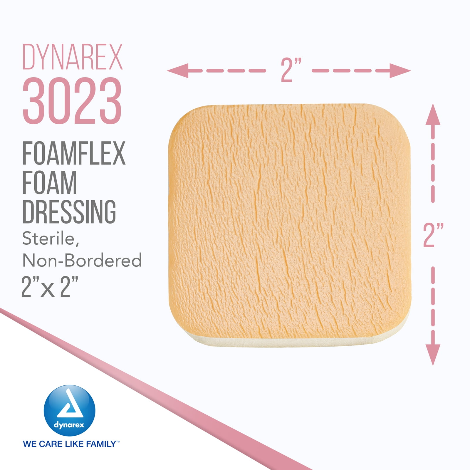 Dynarex FoamFlex Foam Dressings Non-Adhesive Waterproof Sterile 120/Case - Picture 8 of 24