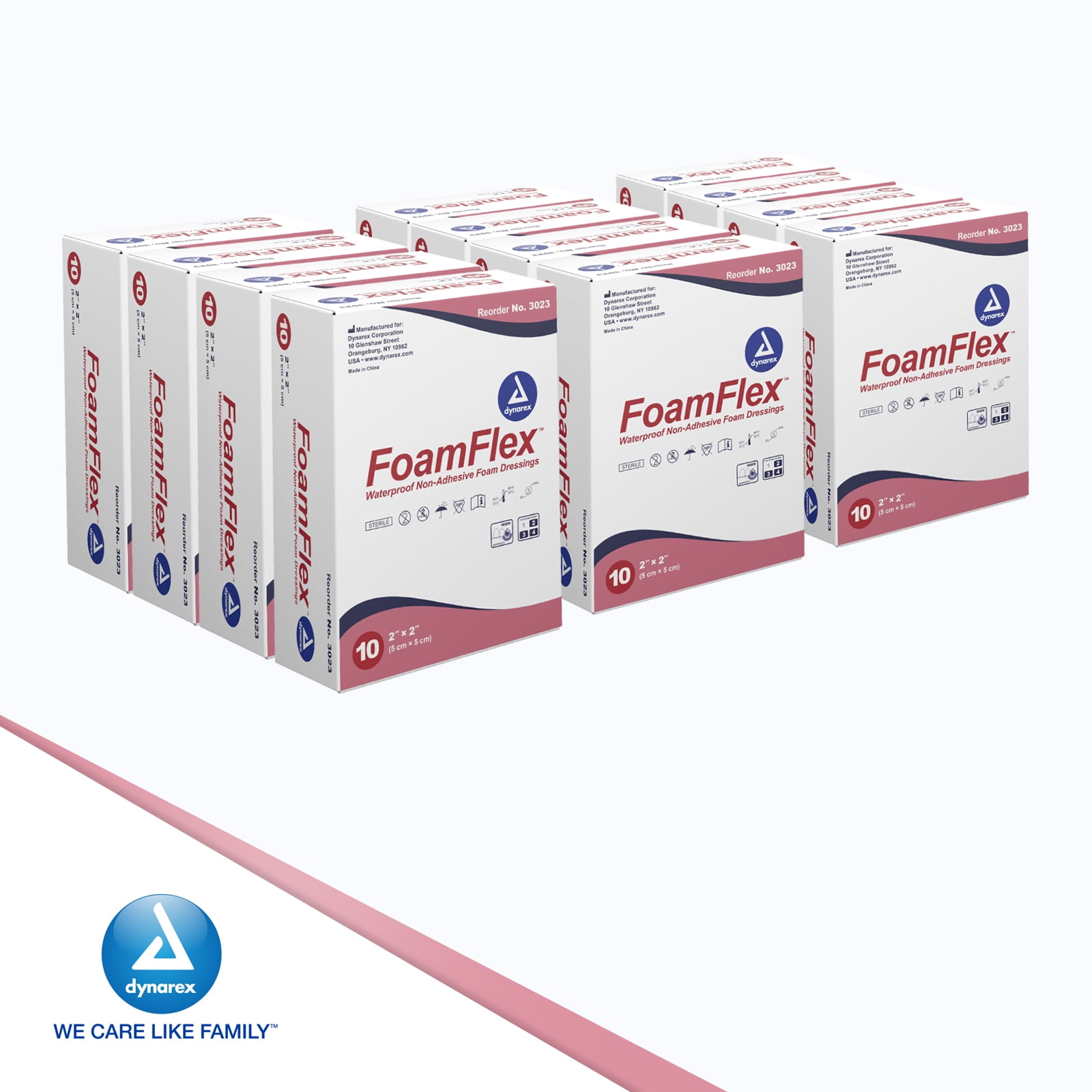Dynarex FoamFlex Foam Dressings Non-Adhesive Waterproof Sterile 120/Case - Picture 11 of 24