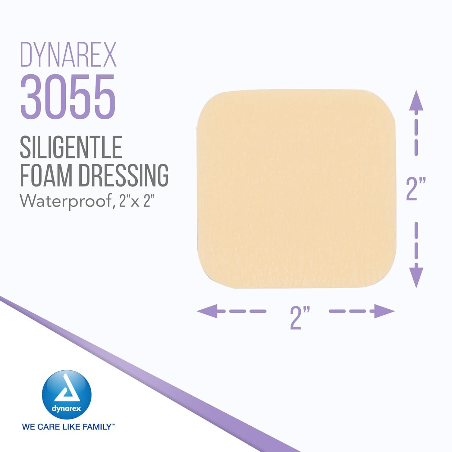 Dynarex SiliGentle Foam Dressings Non-Adhesive Silicone Waterproof Sterile 120Ct - Picture 9 of 21