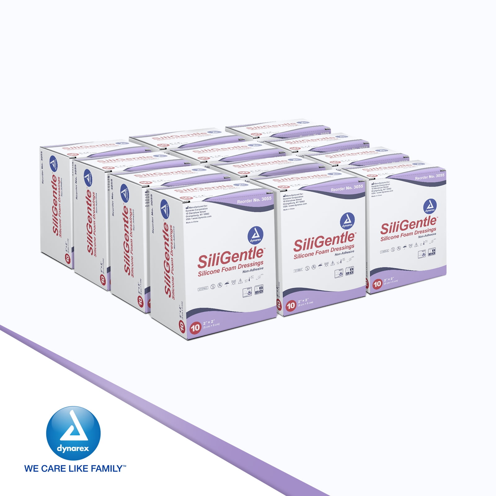 Dynarex SiliGentle Foam Dressings Non-Adhesive Silicone Waterproof Sterile 120Ct - Picture 13 of 21