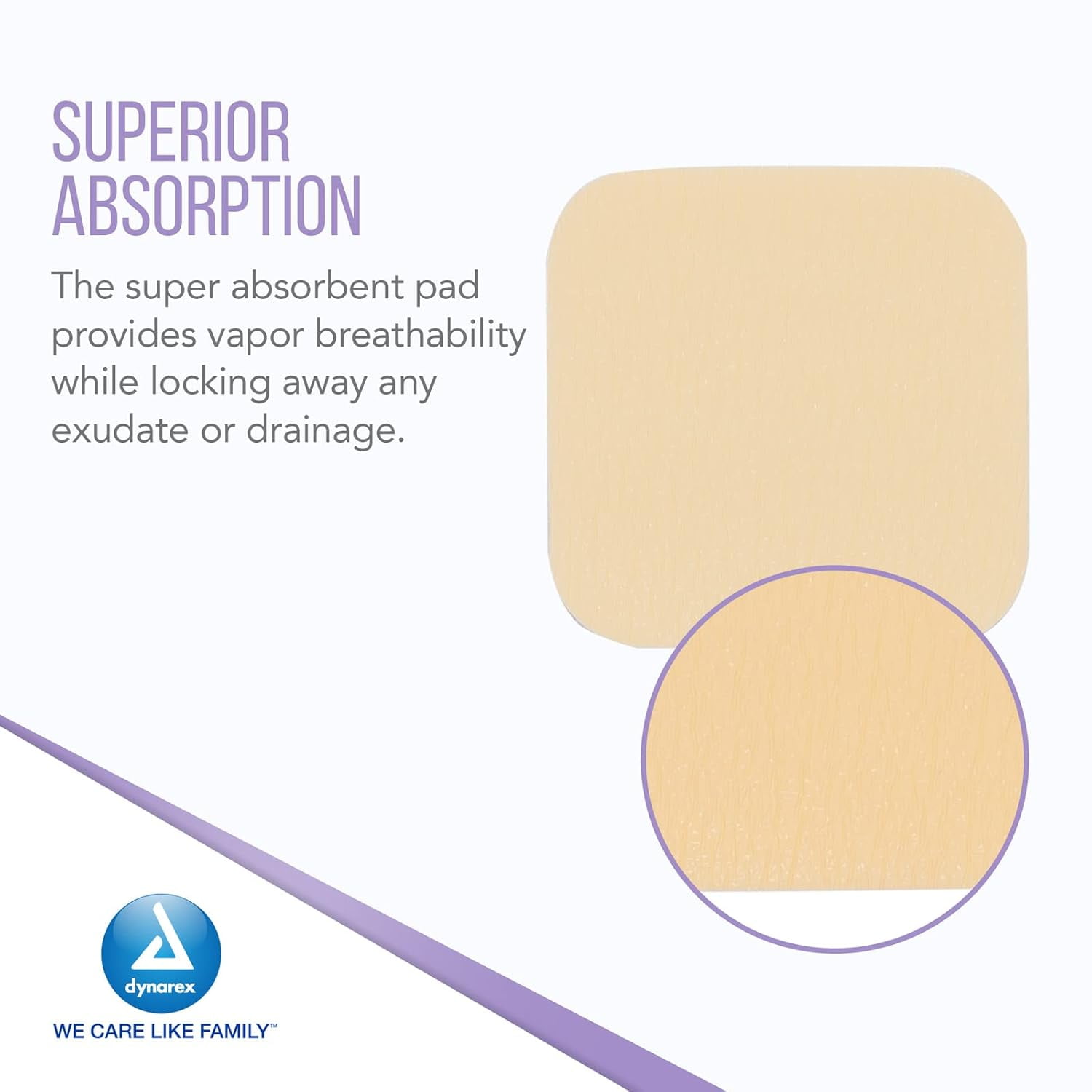 Dynarex SiliGentle Foam Dressings Non-Adhesive Silicone Waterproof Sterile 120Ct - Picture 10 of 21