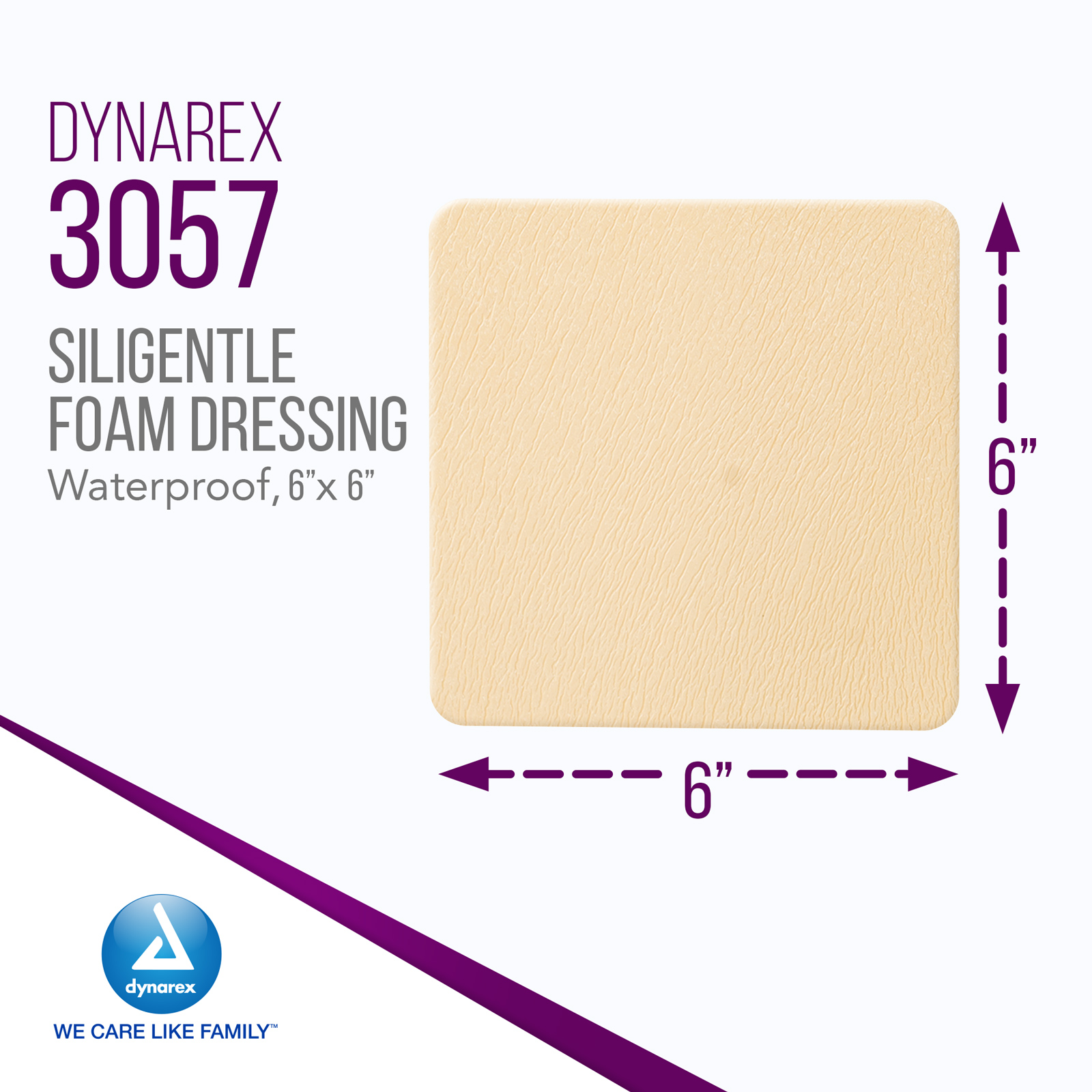 Dynarex SiliGentle Foam Dressings Non-Adhesive Silicone Waterproof Sterile 120Ct - Picture 16 of 21