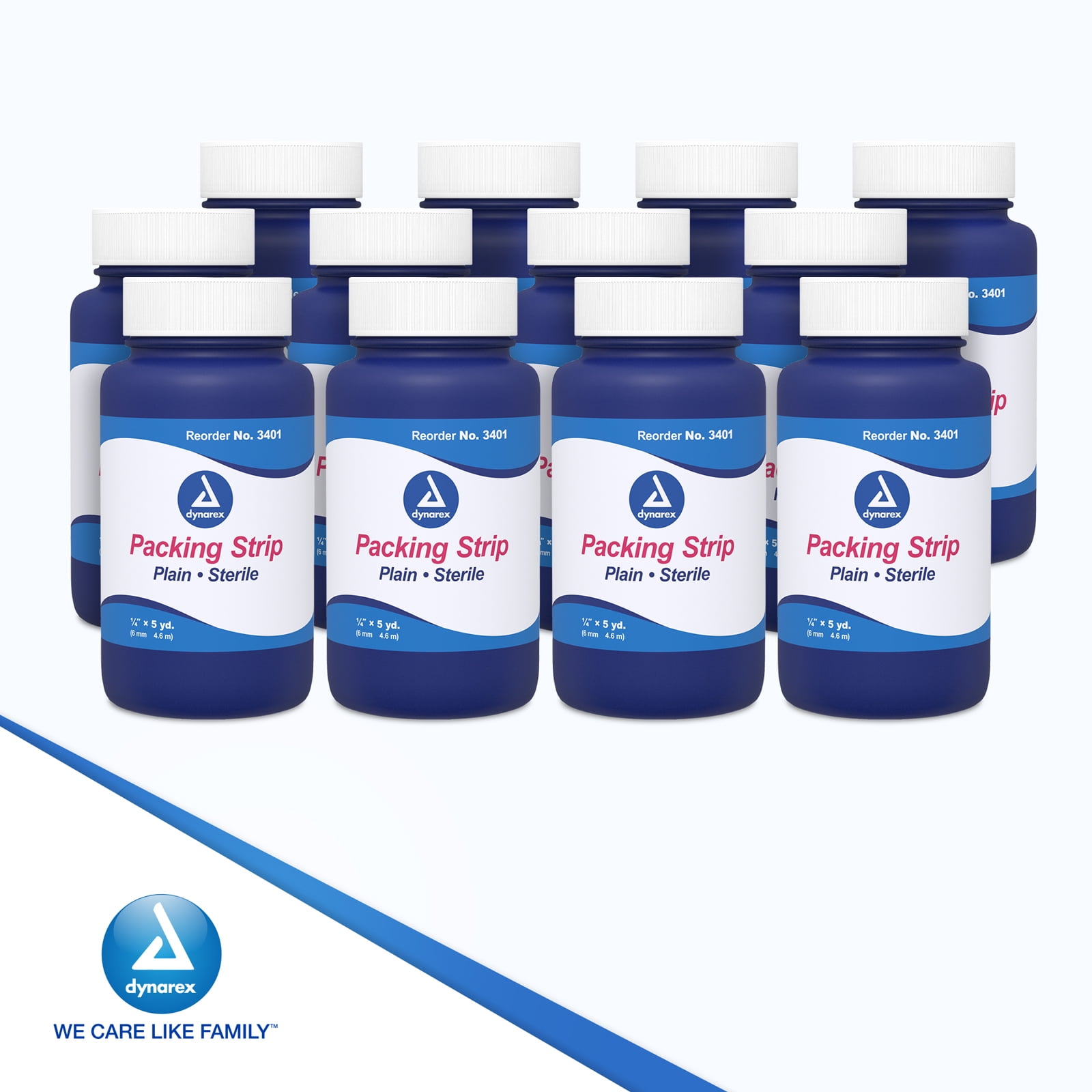 Tiras de embalaje lisas Dynarex estériles 100 % algodón absorbentes para el cuidado de heridas 12/estuche - Imagen 13 de 28