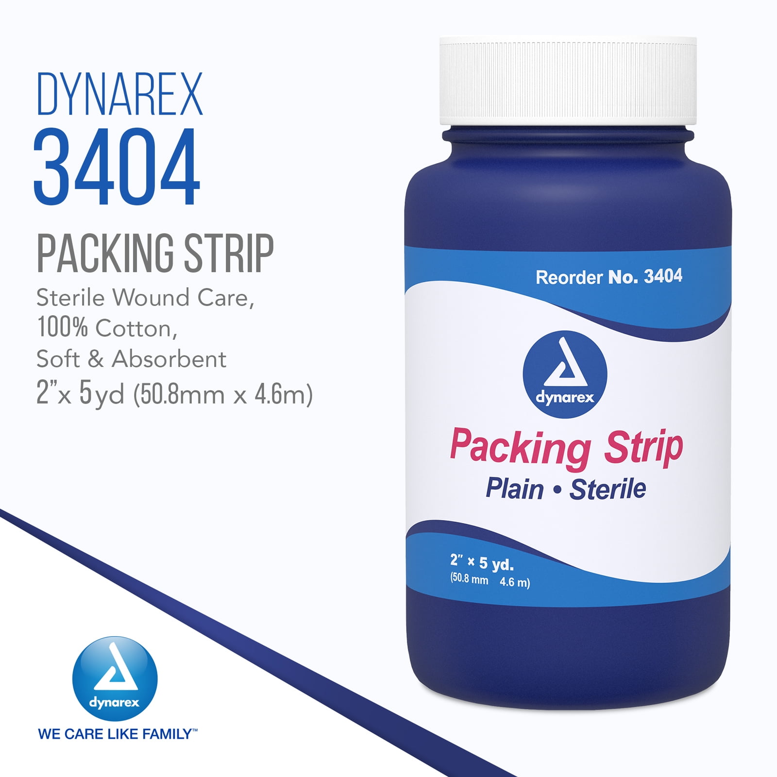 Tiras de embalaje lisas Dynarex estériles 100 % algodón absorbentes para el cuidado de heridas 12/estuche - Imagen 23 de 28