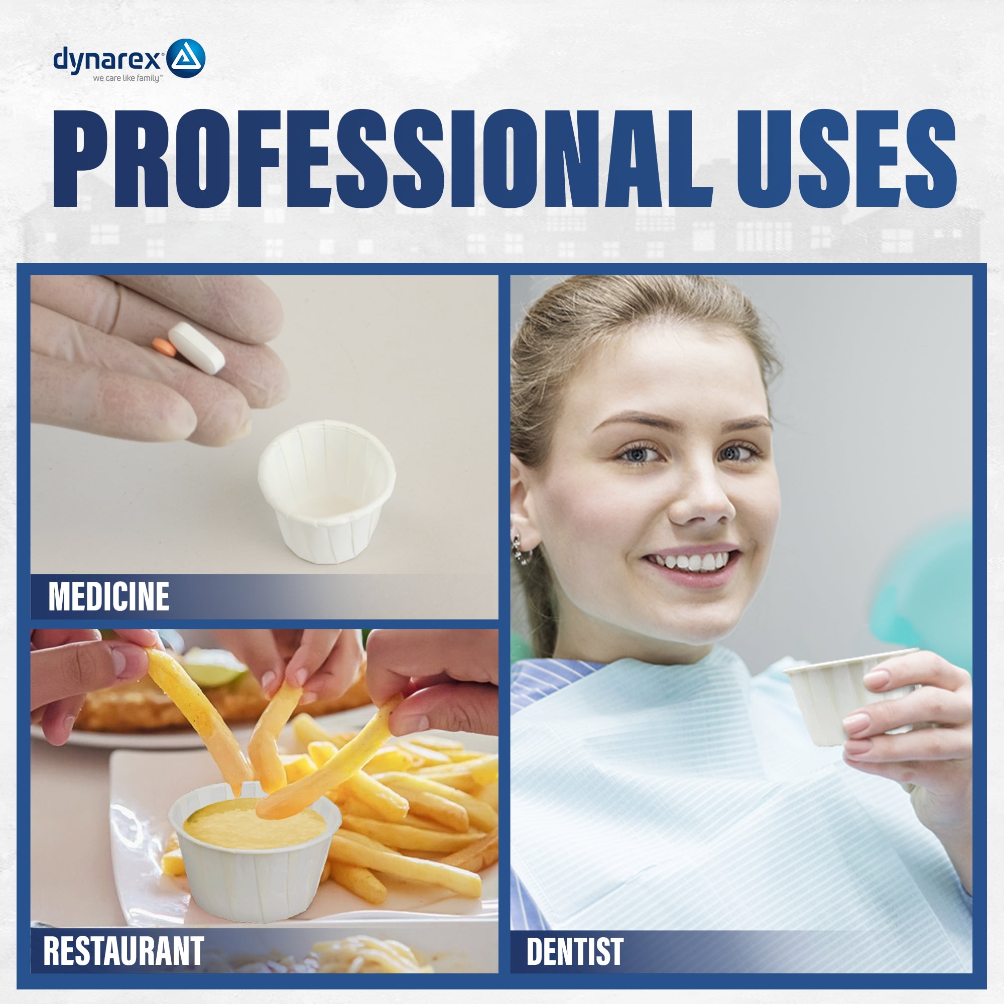 Dynarex Disposable Paper Souffle Cups 3.5–0.5 oz Food-Safe Paper Cups 5000/case - Picture 13 of 35