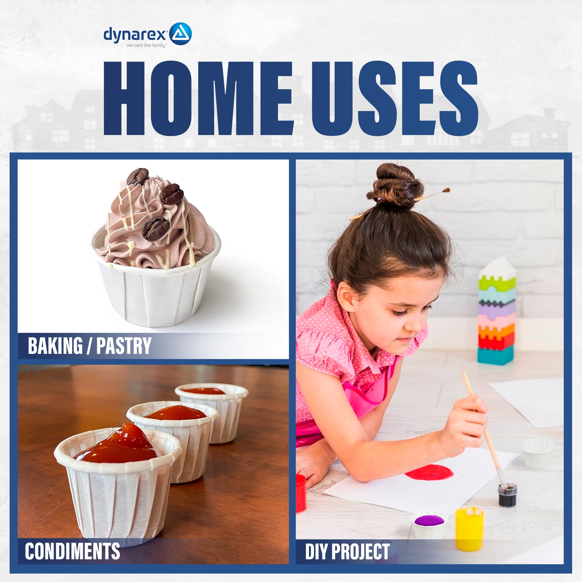 Dynarex Disposable Paper Souffle Cups 3.5–0.5 oz Food-Safe Paper Cups 5000/case - Picture 12 of 35