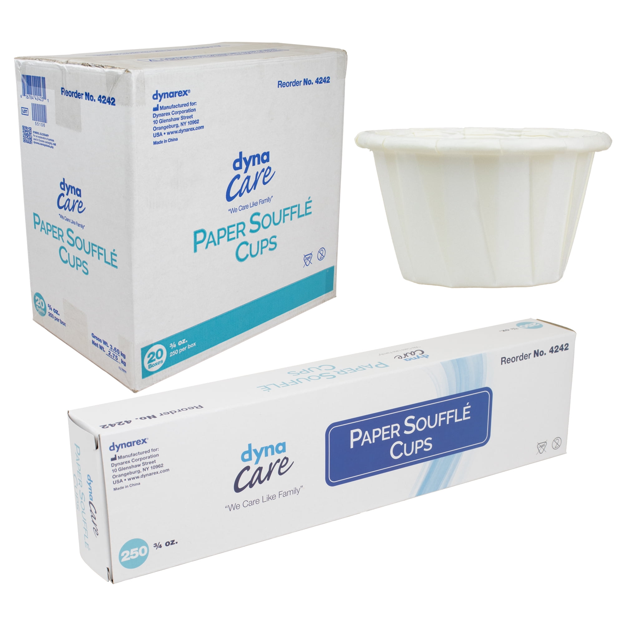 Dynarex Disposable Paper Souffle Cups 3.5–0.5 oz Food-Safe Paper Cups 5000/case - Picture 15 of 35