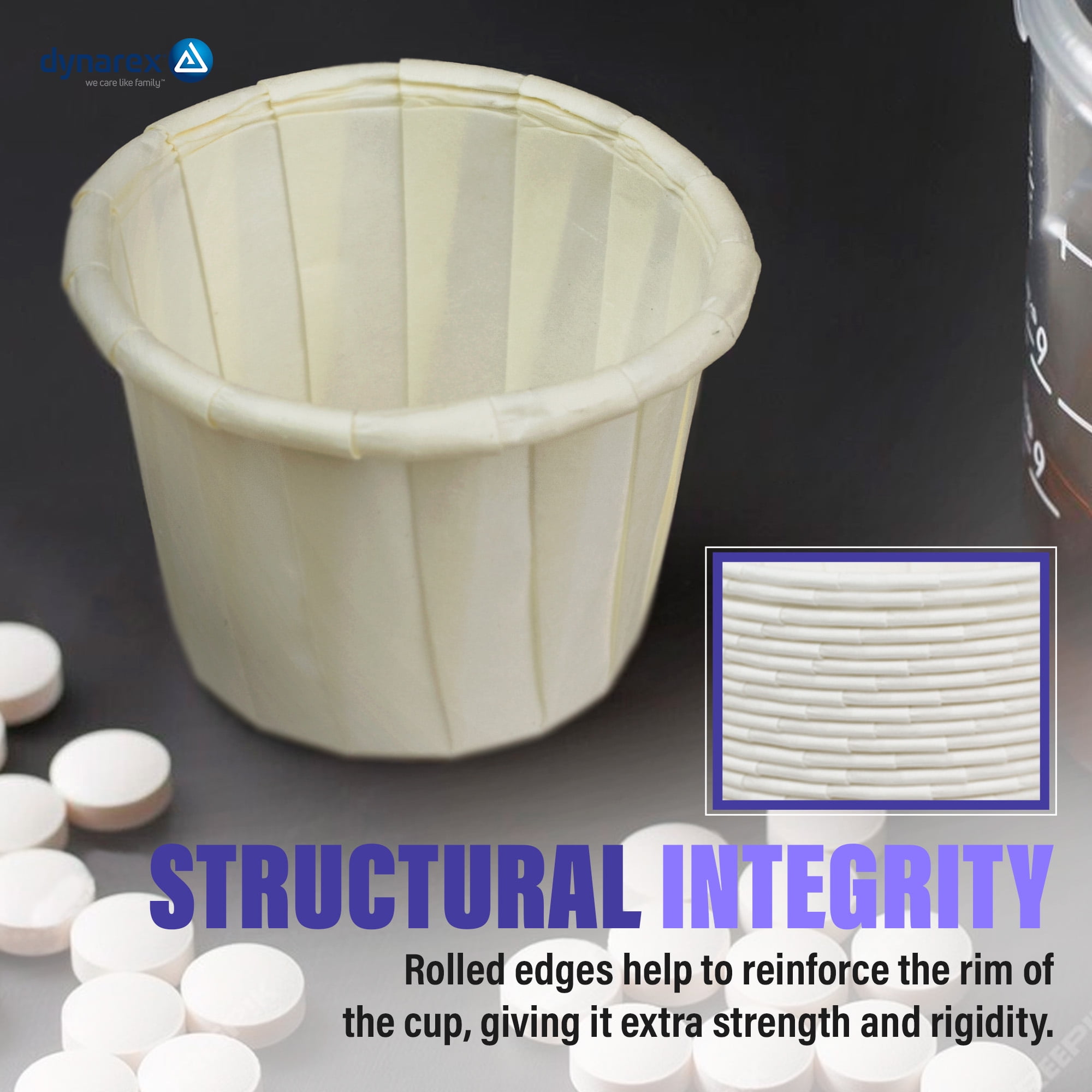 Dynarex Disposable Paper Souffle Cups 3.5–0.5 oz Food-Safe Paper Cups 5000/case - Picture 17 of 35