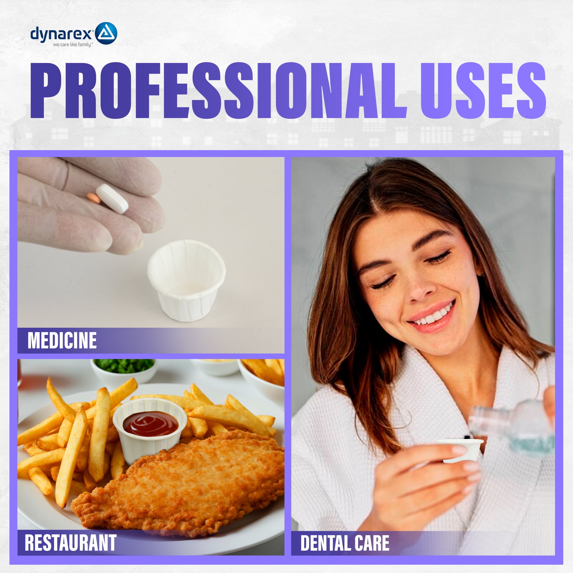 Dynarex Disposable Paper Souffle Cups 3.5–0.5 oz Food-Safe Paper Cups 5000/case - Picture 20 of 35