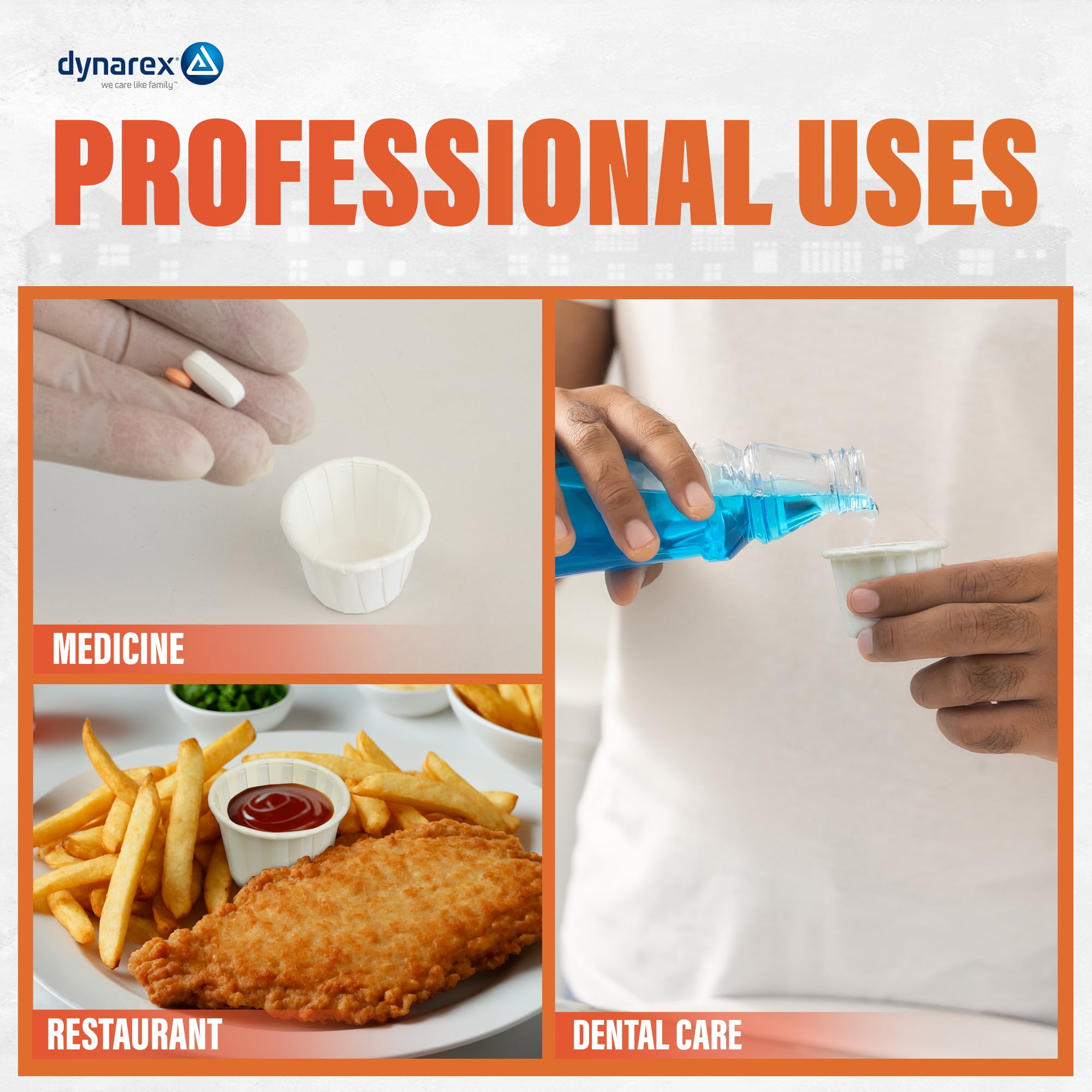 Dynarex Disposable Paper Souffle Cups 3.5–0.5 oz Food-Safe Paper Cups 5000/case - Picture 27 of 35