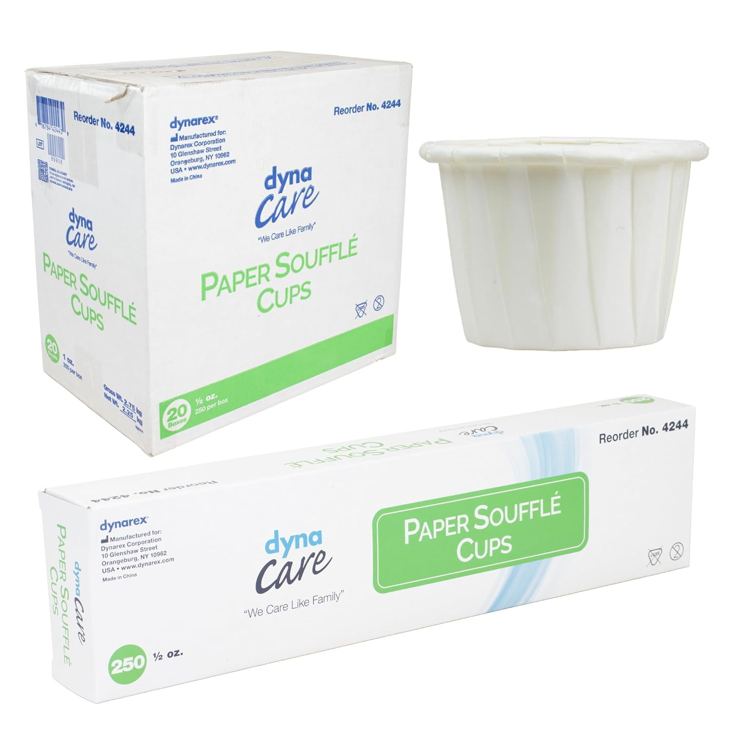 Dynarex Disposable Paper Souffle Cups 3.5–0.5 oz Food-Safe Paper Cups 5000/case - Picture 29 of 35