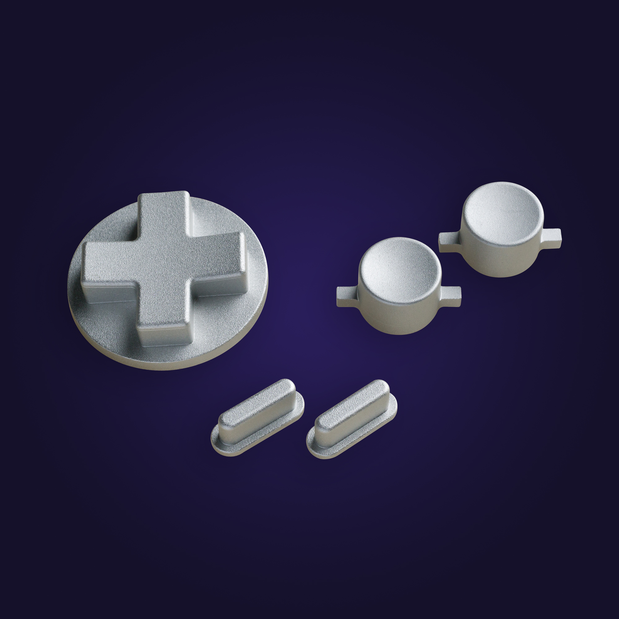 Game Boy DMG Metal Buttons by RetroCNC