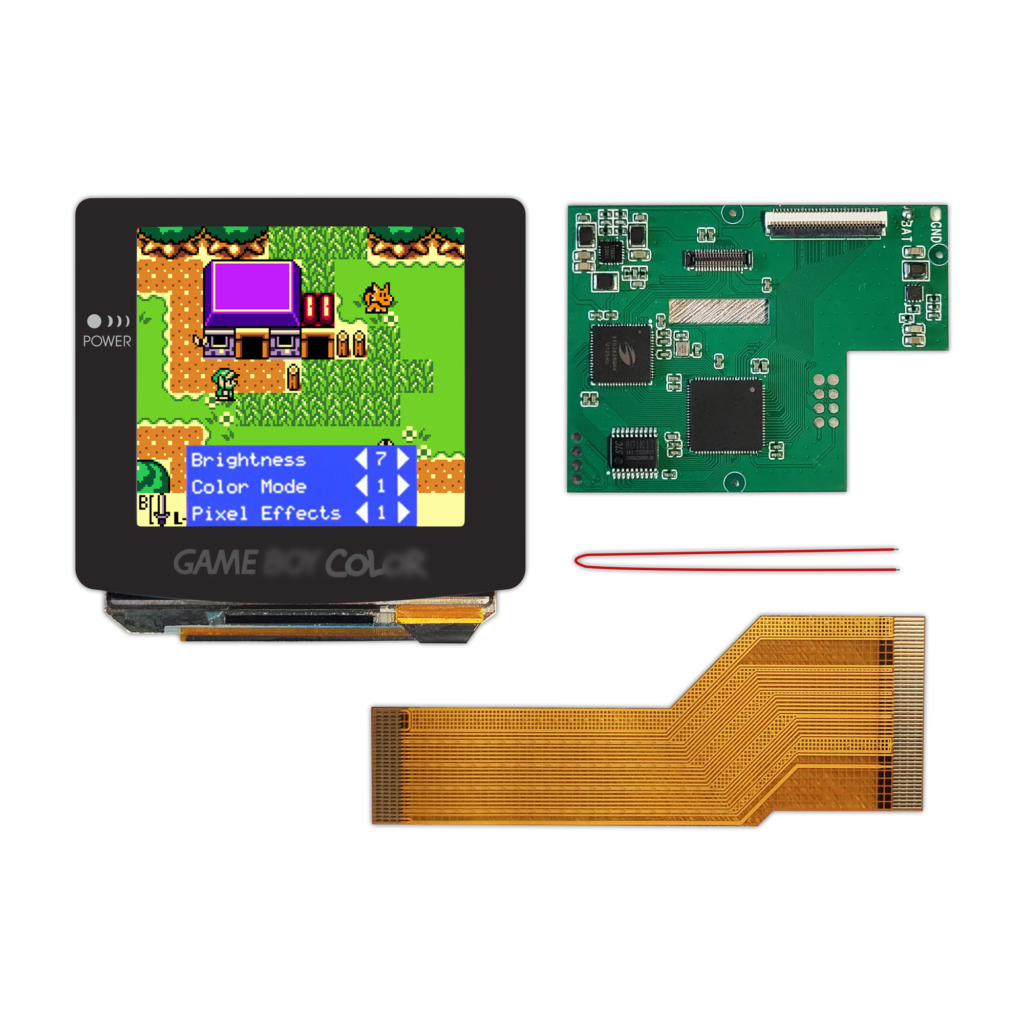 Game Boy Color OLED Backlight Kit with Touch Screen OSD – Hispeedido