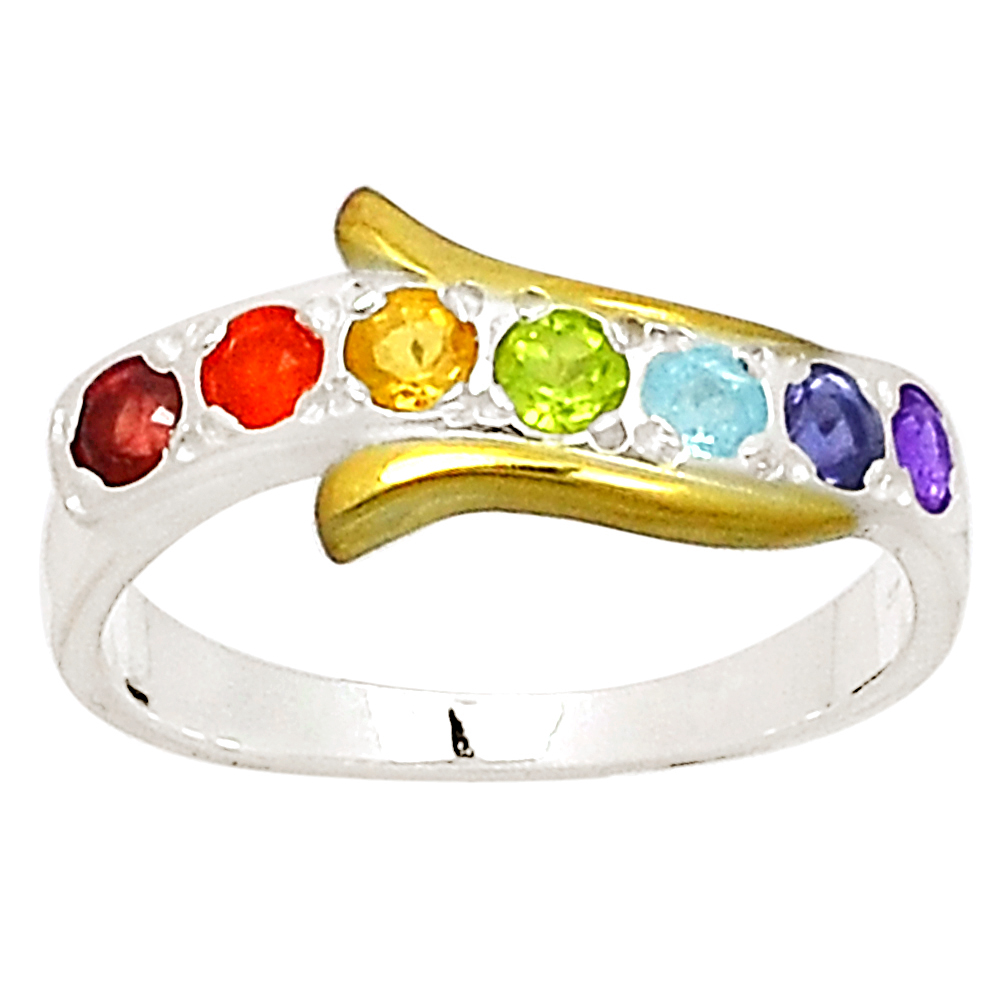 Healing Chakra 925 Sterling Silver Ring Jewelry NCP220 Fine Jewelry ring