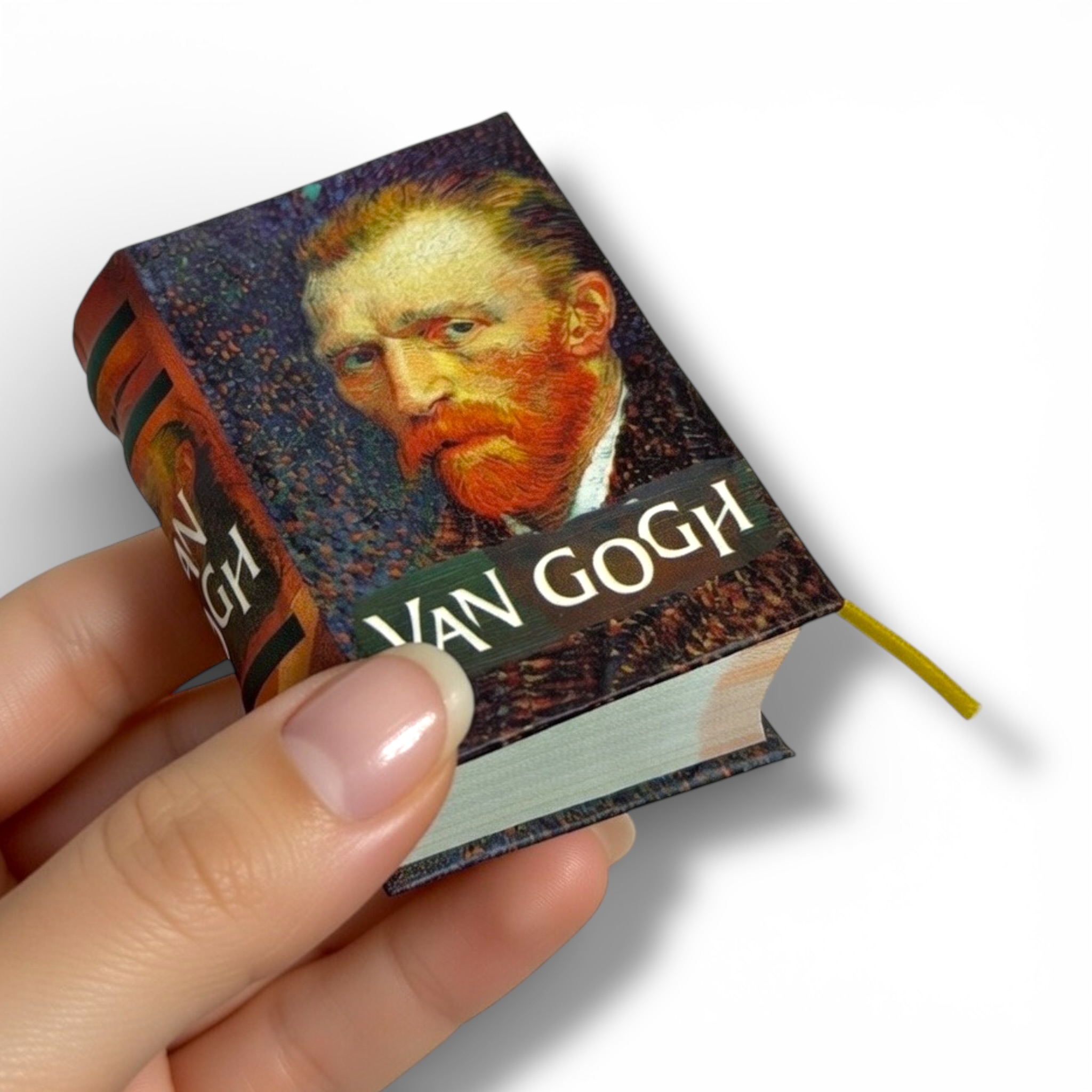Van Gogh in Spanish w/ illustrations and comments miniature book hardcover 440pg
