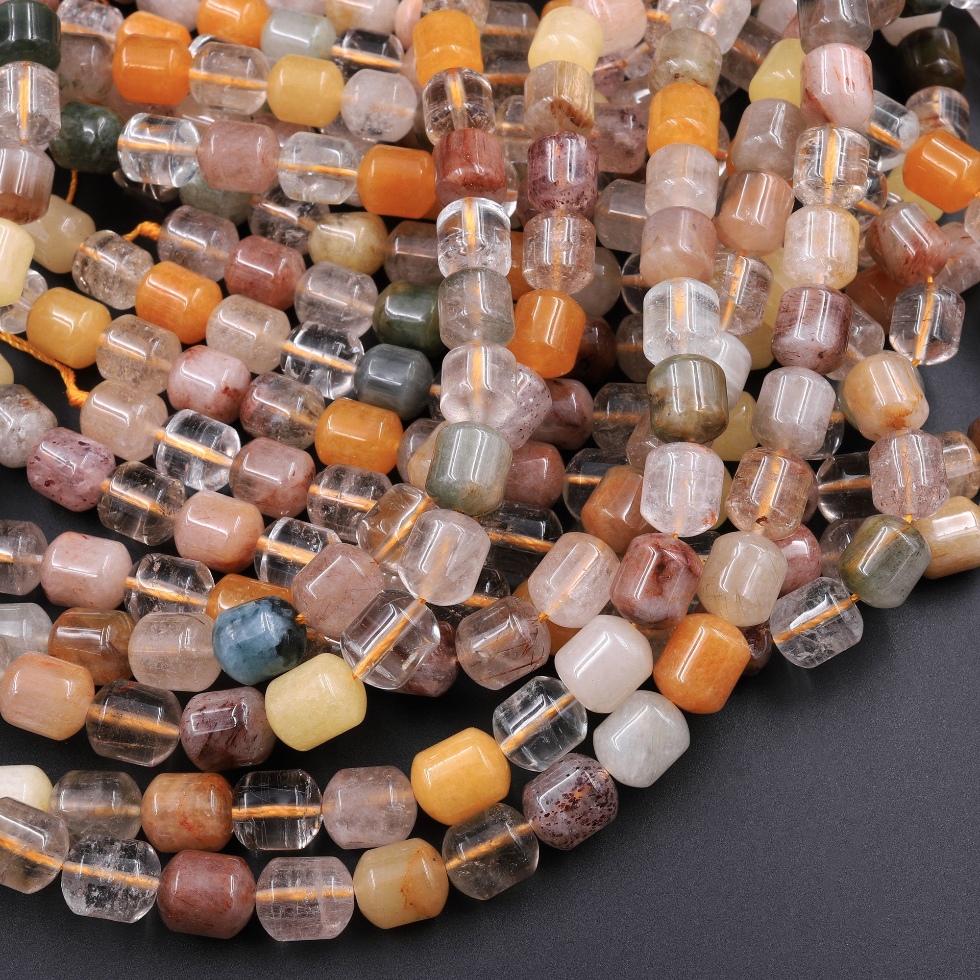 Stunning Natural Black Rutile Oval Beads Real Genuine Rutile Gemstone Smooth Beads 8/'/' Inch Strand