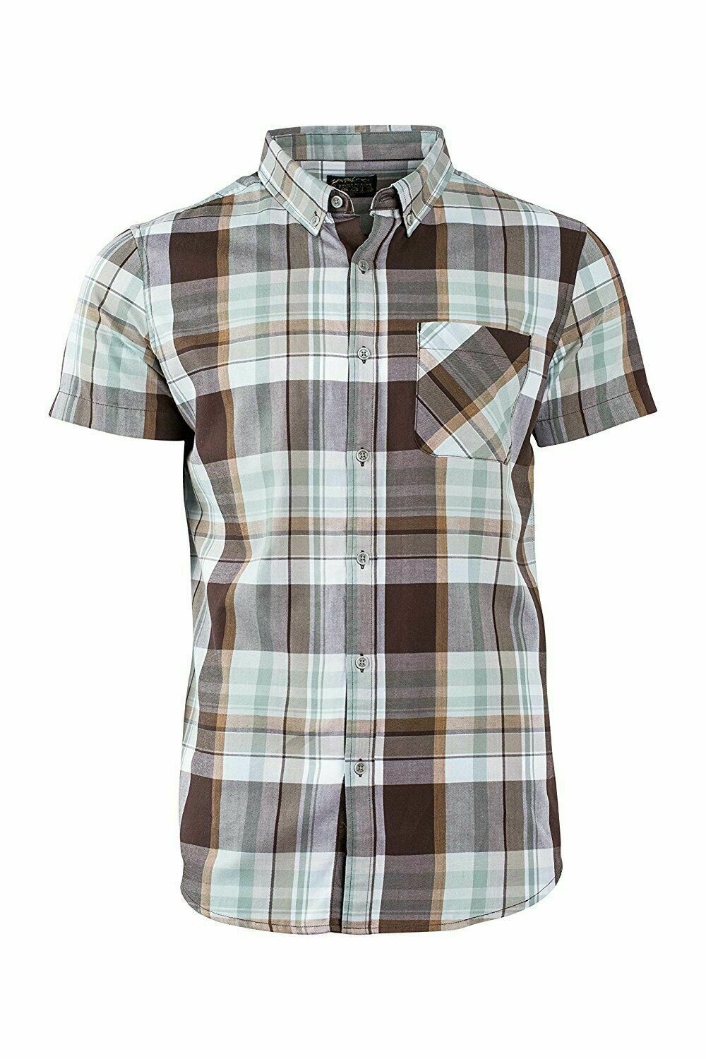 United By Blue Mens Washington Plaid Short Sleeve Shirts Organic Cotton - Picture 3 of 3