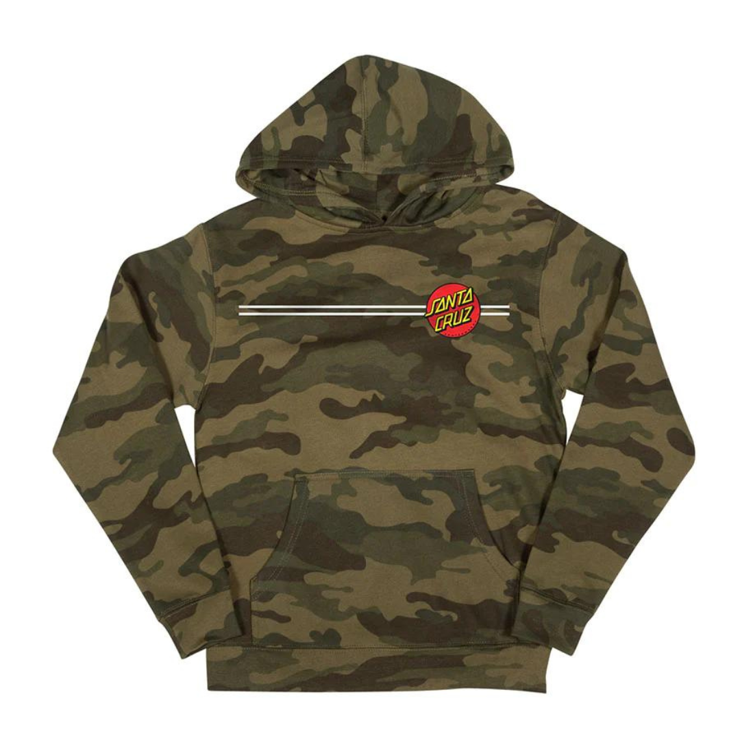 Santa Cruz Skate Sweatshirt Youth Boy's Classic Dot Pull Over Hooded Sweatshirts