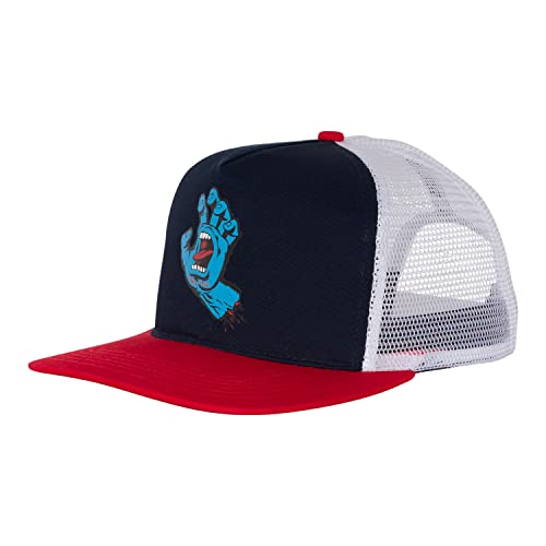 Santa Cruz Hat Screaming Hand Front Mesh High Profile Trucker Skate Hat One Size