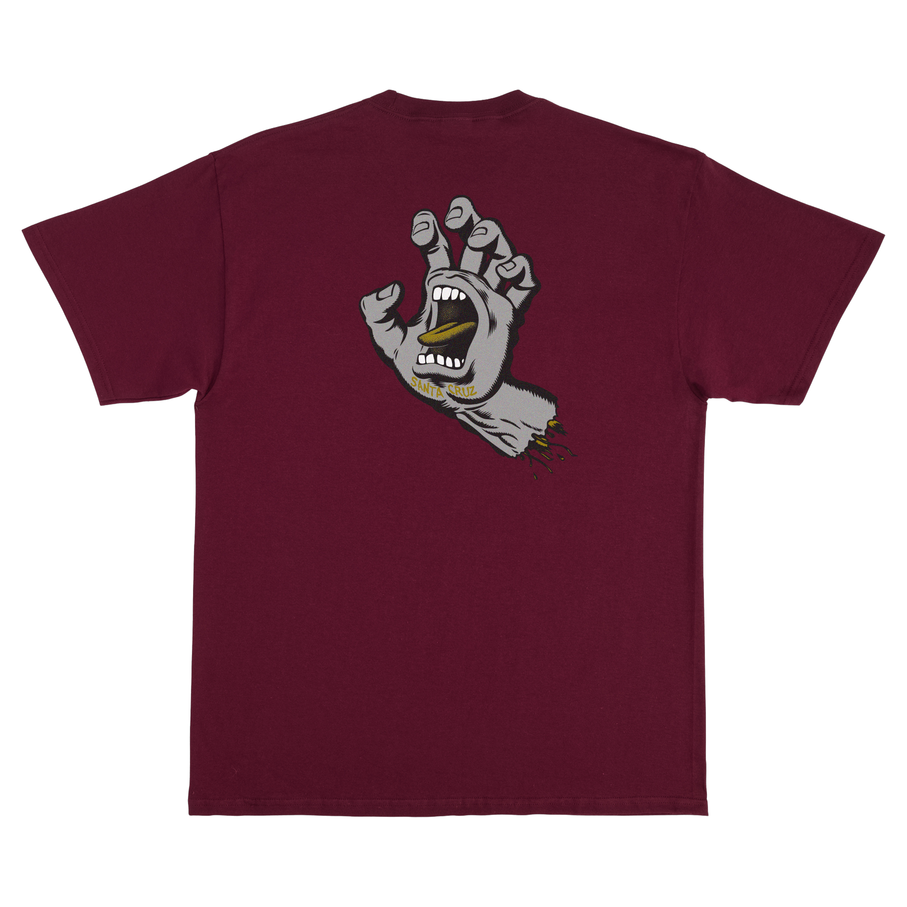 Santa Cruz Screaming Hand Logo Men's Short Sleeve T-Shirt Maroon