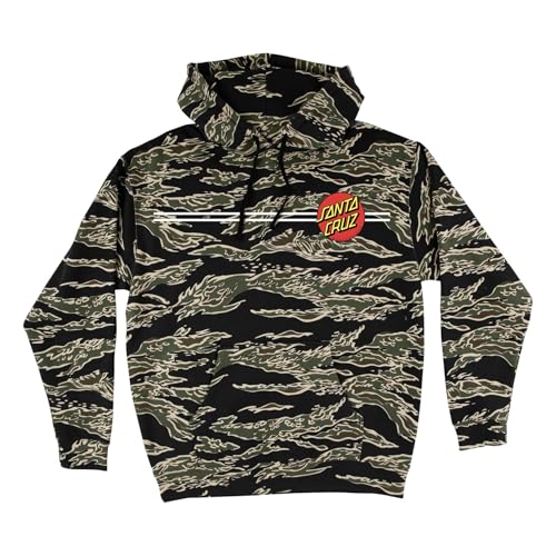 SANTA CRUZ Men's Pullover Hooded Sweatshirt Classic Dot Tige