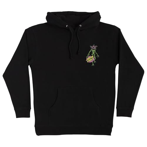 SANTA CRUZ x Stranger Things Hooded Sweatshirt Demogorgon Dot Skate Hoodie Black