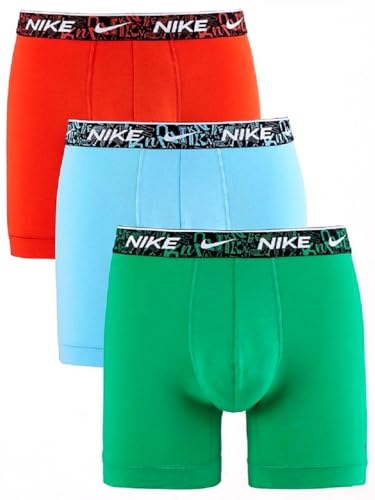 Nike Dri-FIT Men's Essential Cotton Stretch Boxer Briefs w/fly Red/ Blue/Green