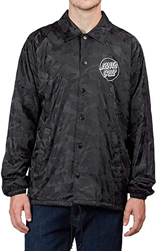 SANTA CRUZ Mens Dot Hooded Windbreaker Jacket